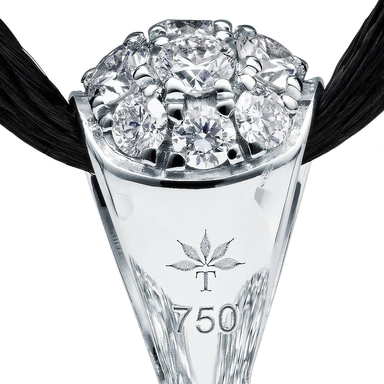 Towe Norlen 7.55 Carat Contemporary Diamond Heart Pendant Necklace For Sale 6