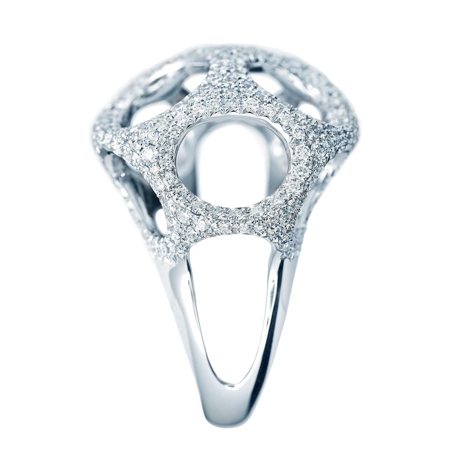 Towe Norlen Corail 2.15 Carat Contemporary Diamond Cocktail Ring For Sale 1