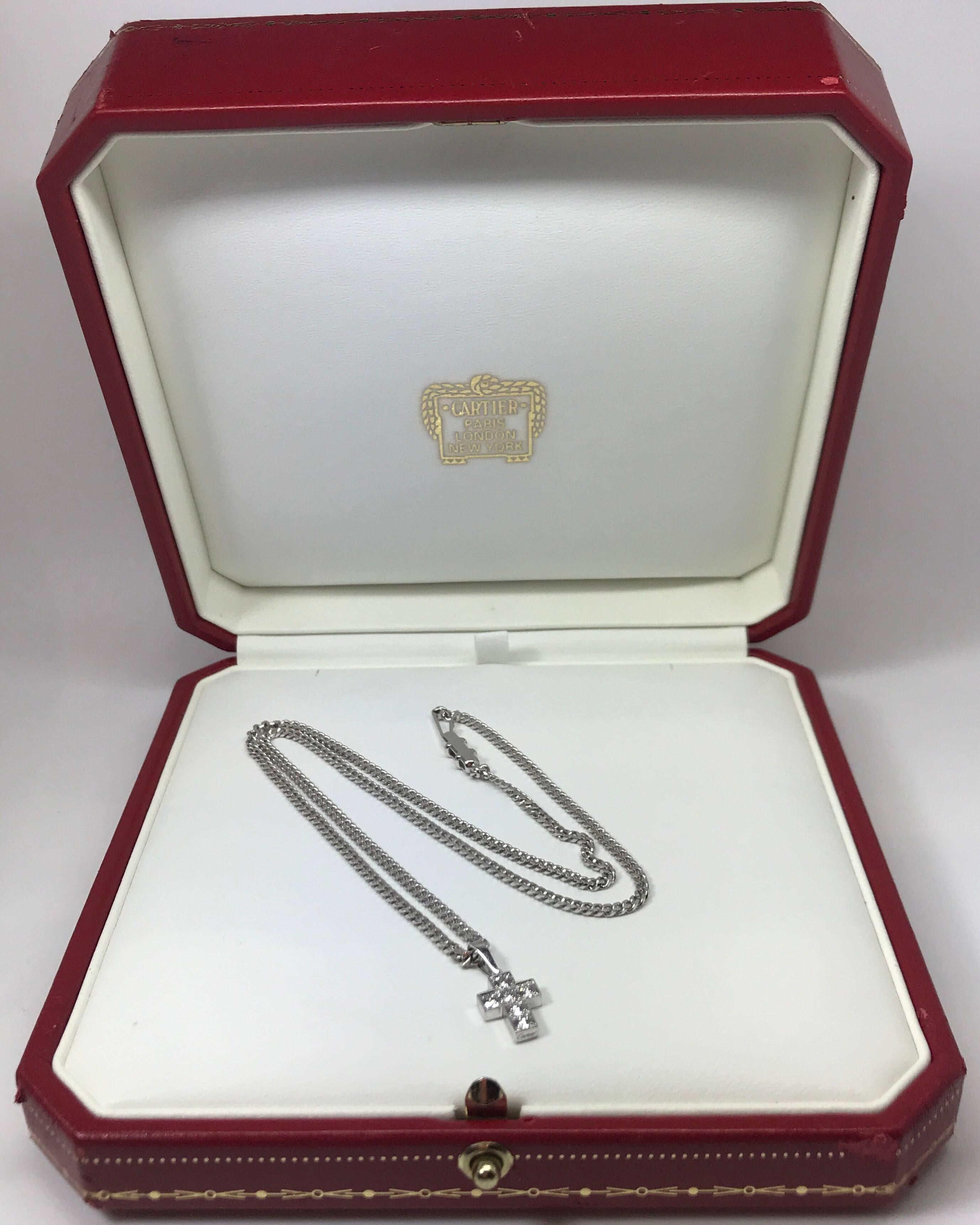 Contemporary Cartier Diamond Cross Necklace