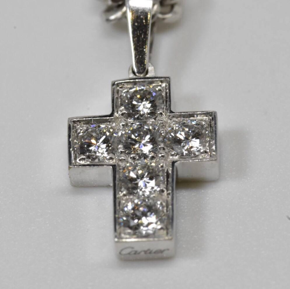 Cartier Diamond Cross Necklace 1