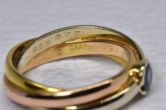 Cartier Sapphire Tri Color Ring