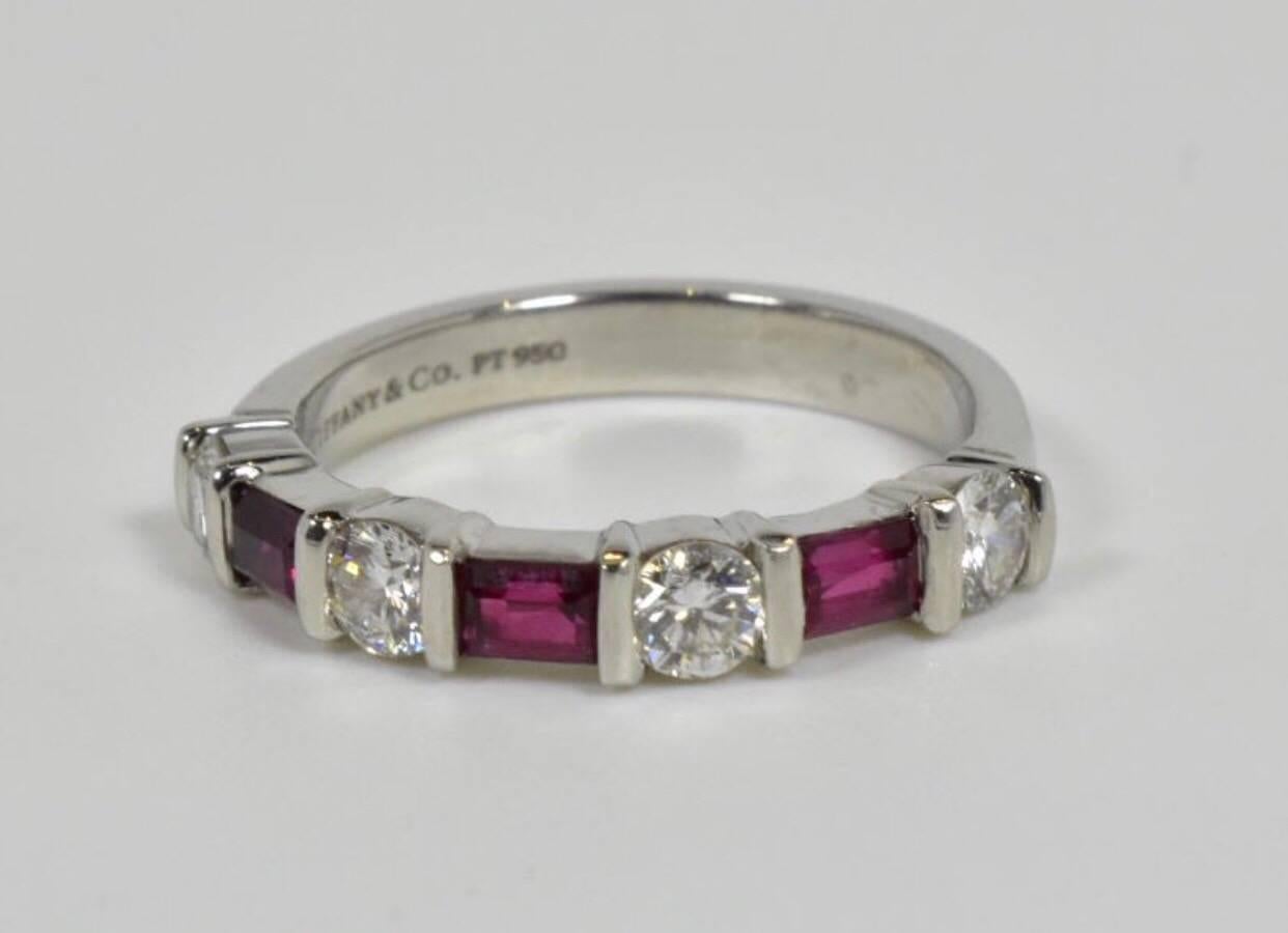 Women's Tiffany & Co. Ruby and Diamond Platinum Ring
