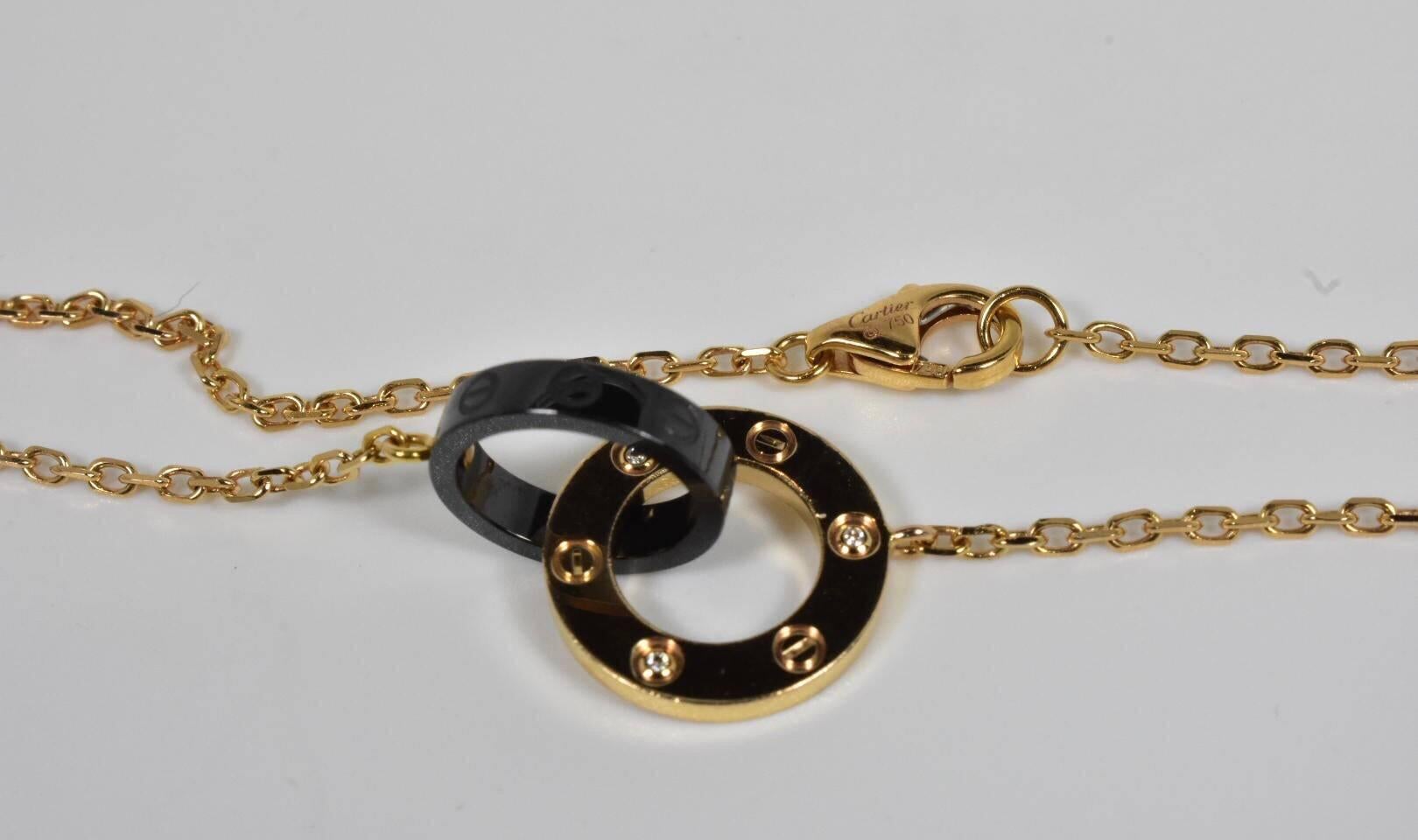 Cartier Diamond Love Necklace For Sale 2