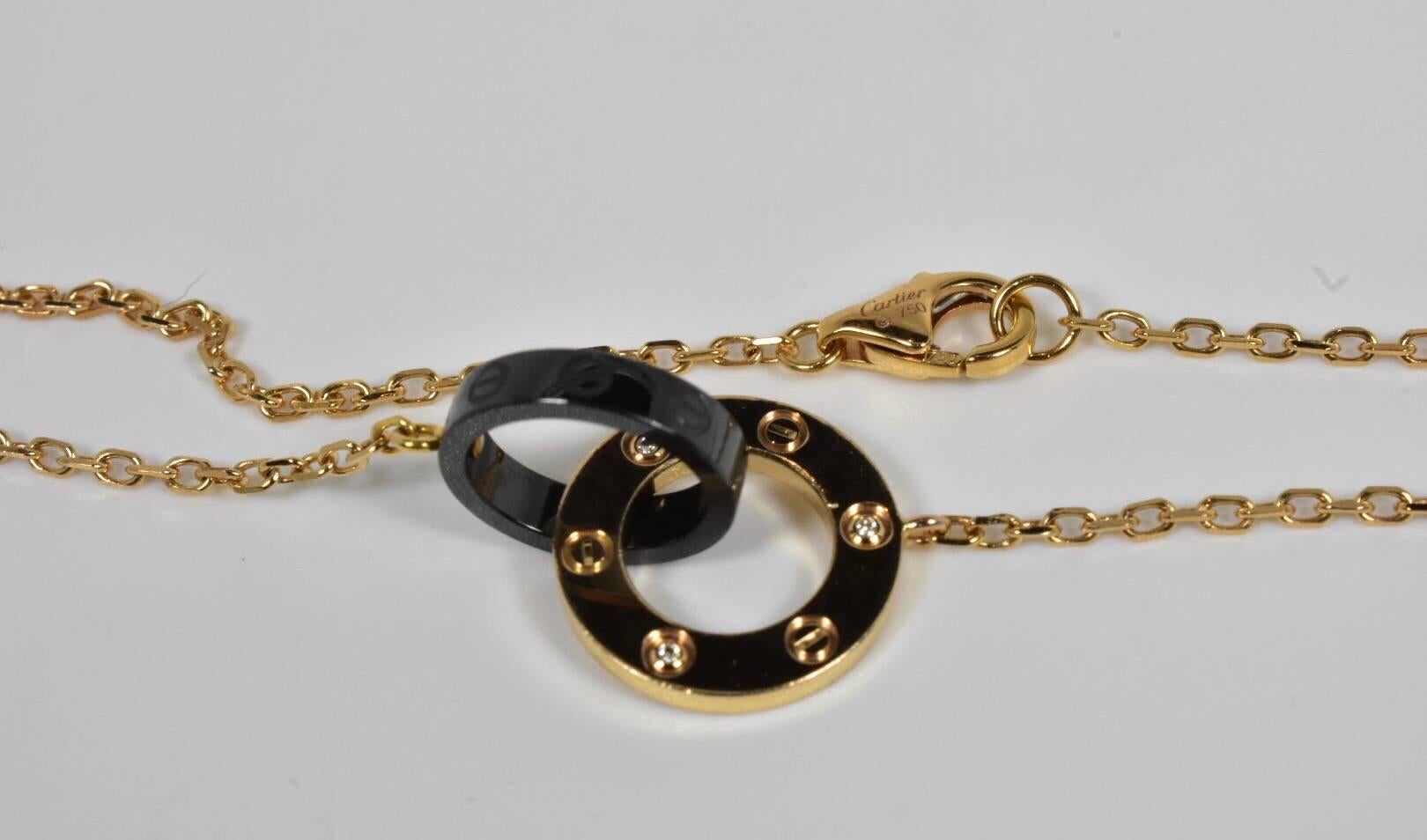 Cartier Diamond Love Necklace For Sale 3
