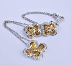 Mappin & Webb Citron and Diamond Set