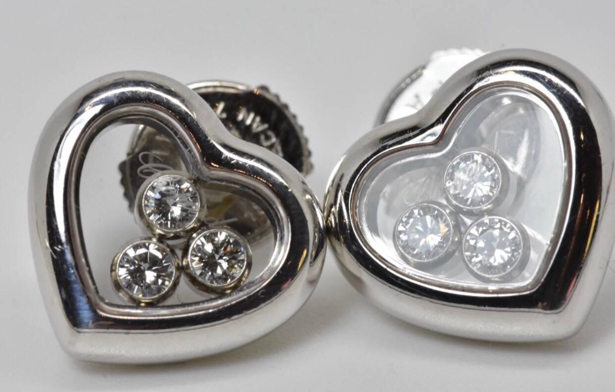 Chopard Happy Diamonds Earrings In Good Condition For Sale In London, GB