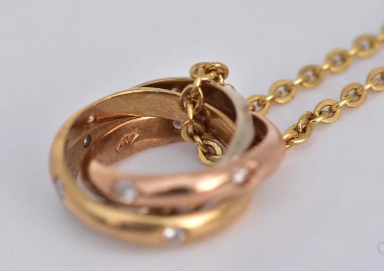 Cartier Baby Trinity Diamond Necklace at 1stDibs cartier baby trinity