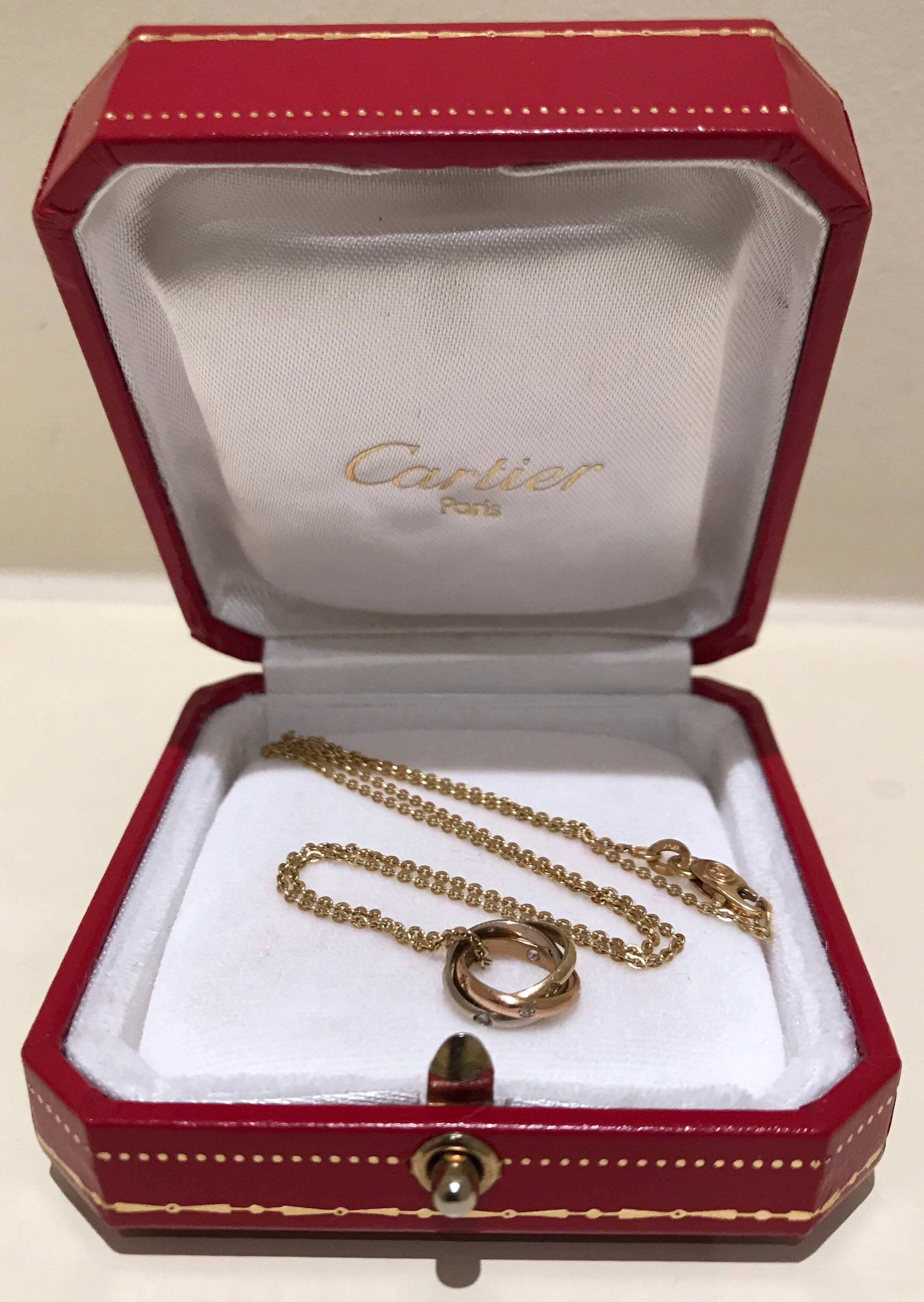 Women's Cartier Baby Trinity Diamond Necklace
