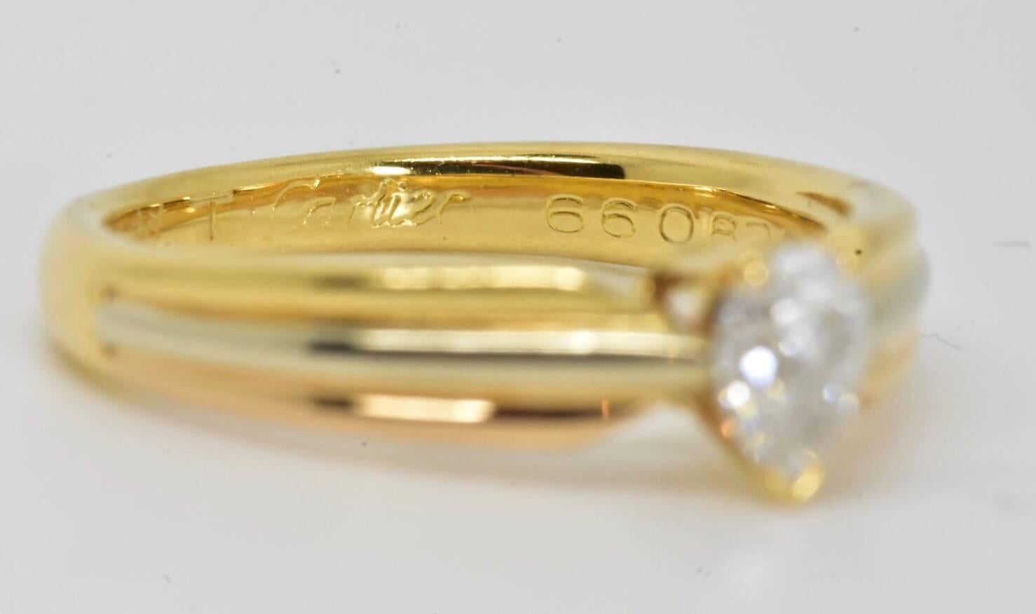 Women's Cartier Trinity Diamond Ring For Sale