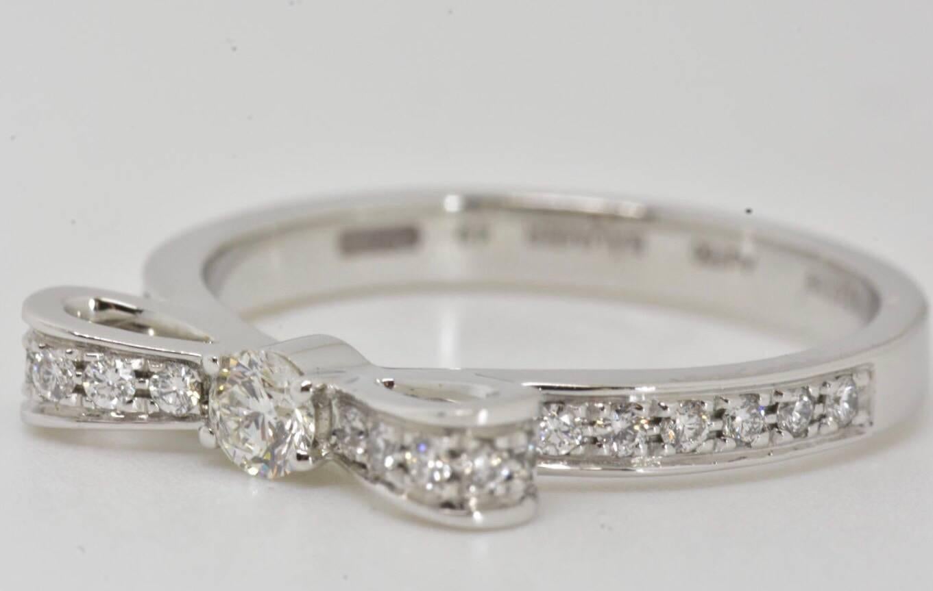 Round Cut Chanel Diamond Bow Ring