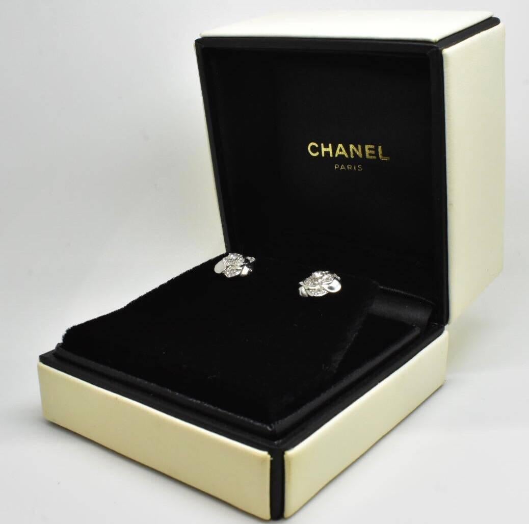 Women's Chanel Camellia Diamond Earrings