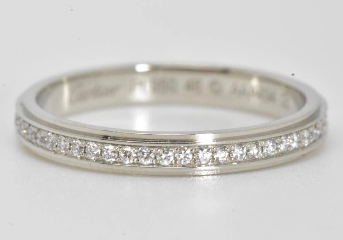 Women's Cartier Platinum Full Diamond Eternity Ring