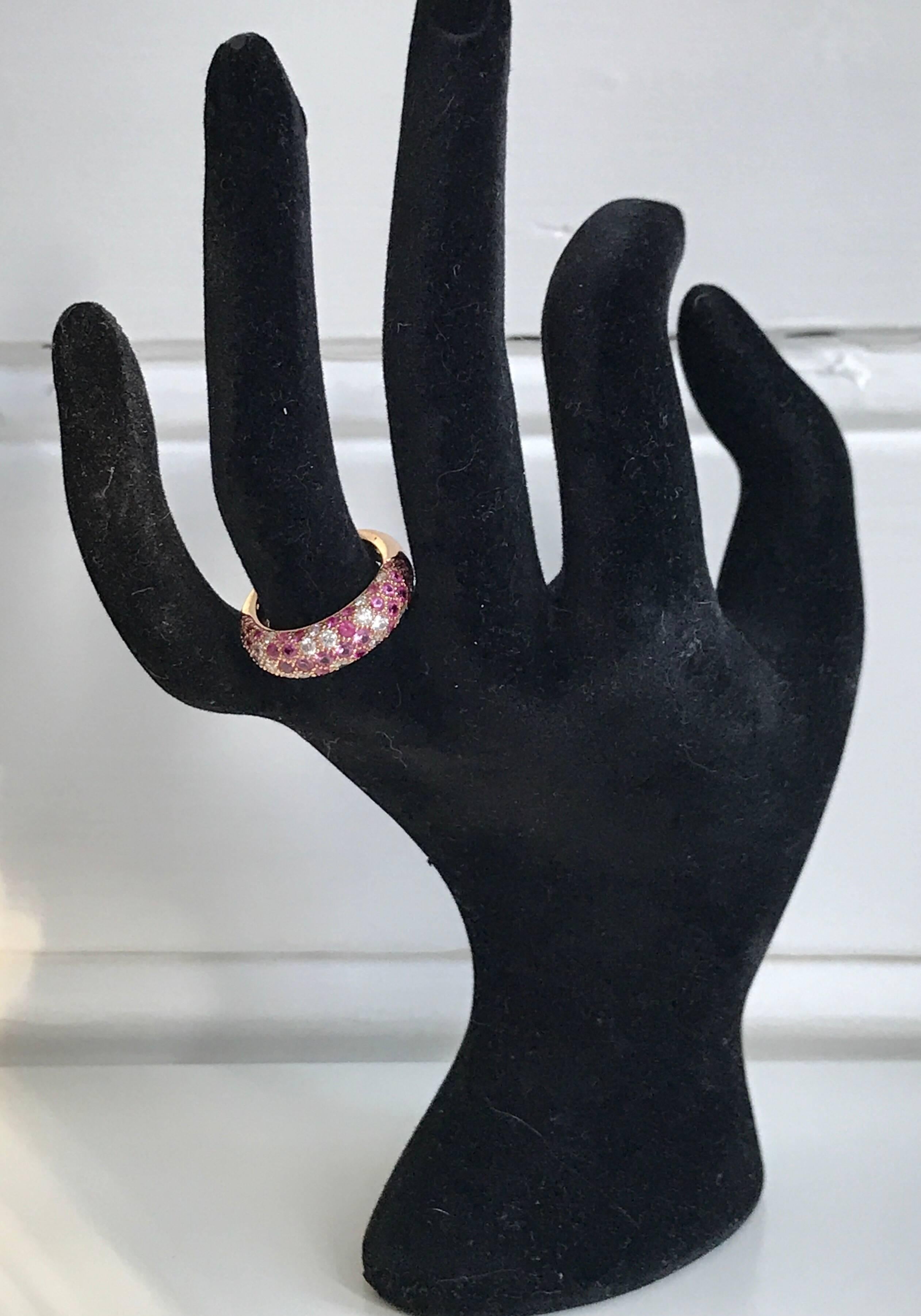 Women's Cartier Etincelle De Cartier Diamond and Pink Sapphire Ring
