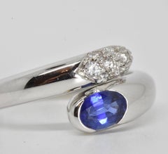 Bulgari Bypass Sapphire and Diamond Ring