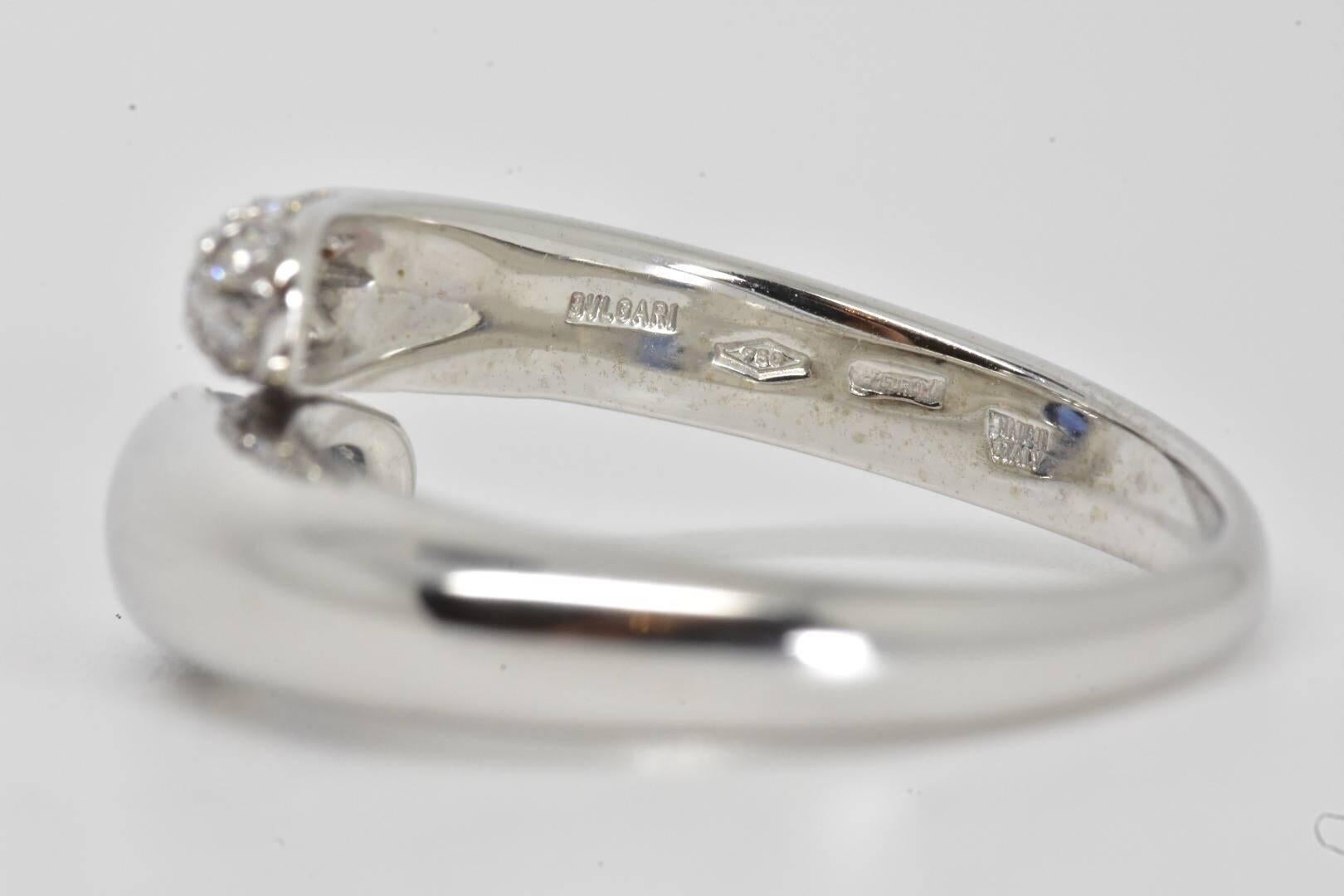Bulgari Bypass Sapphire and Diamond Ring For Sale 2