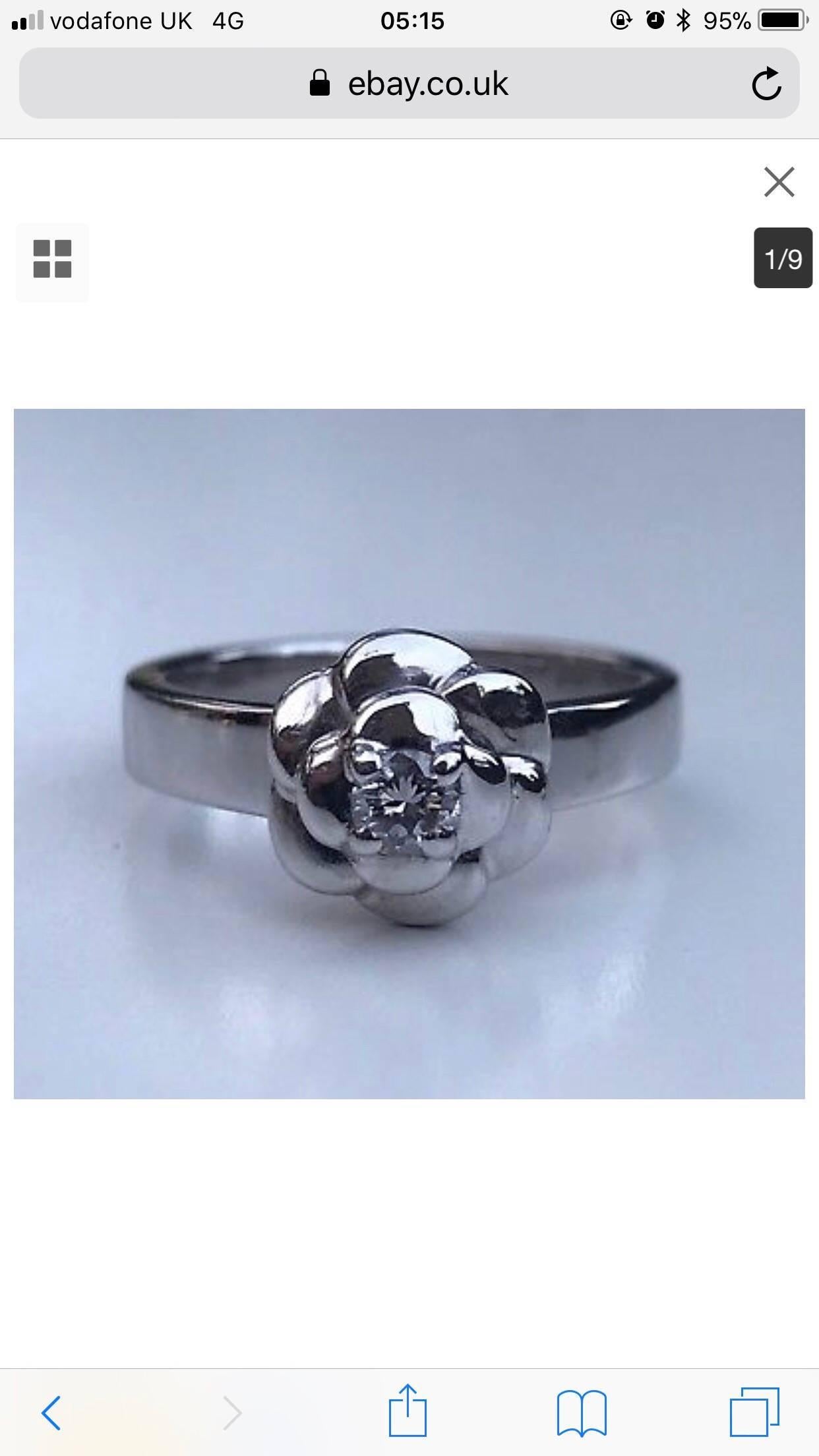 Chanel Camellia Diamond Ring In Good Condition In London, GB