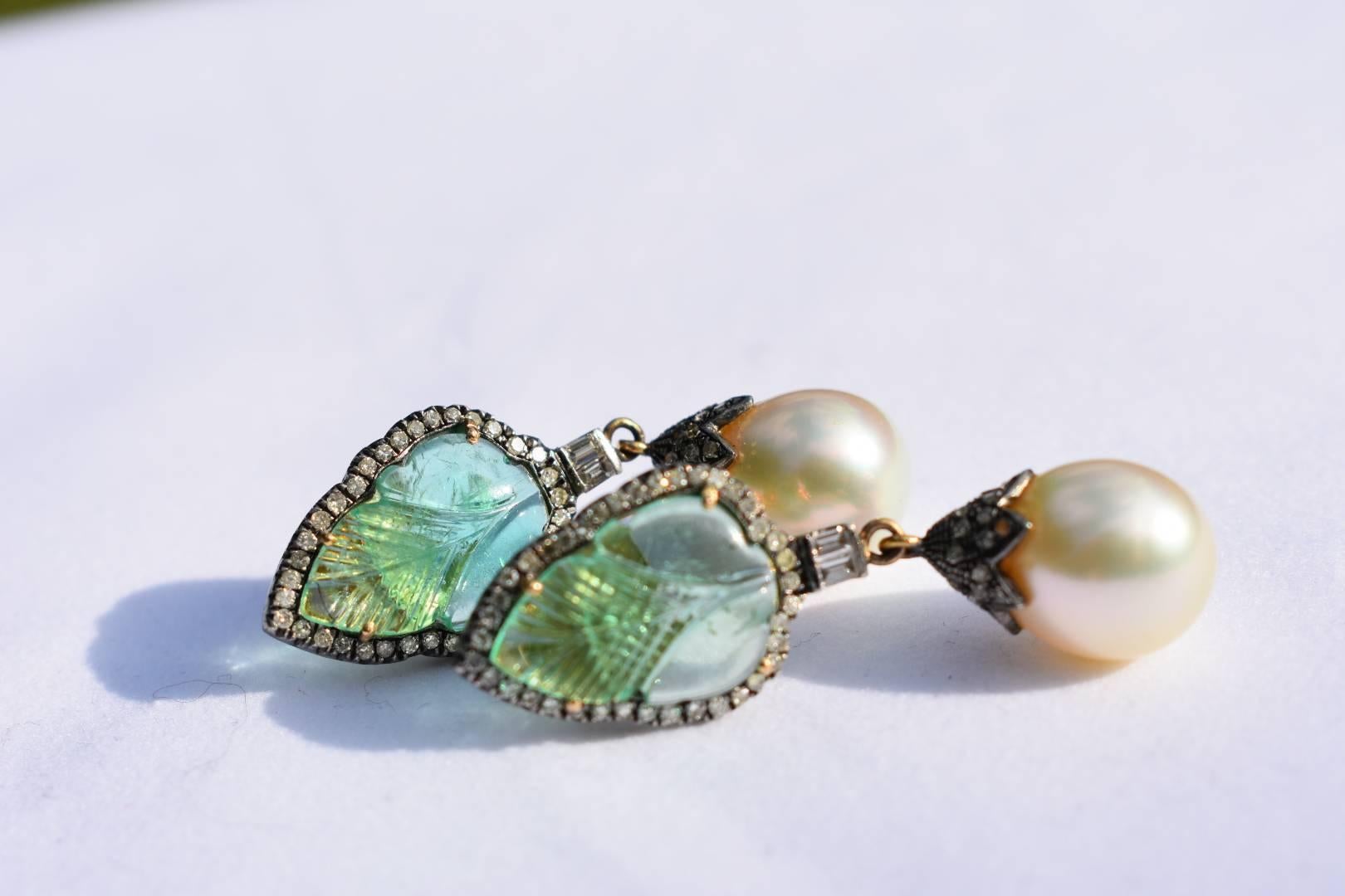 Emerald and Diamond Earrings 2