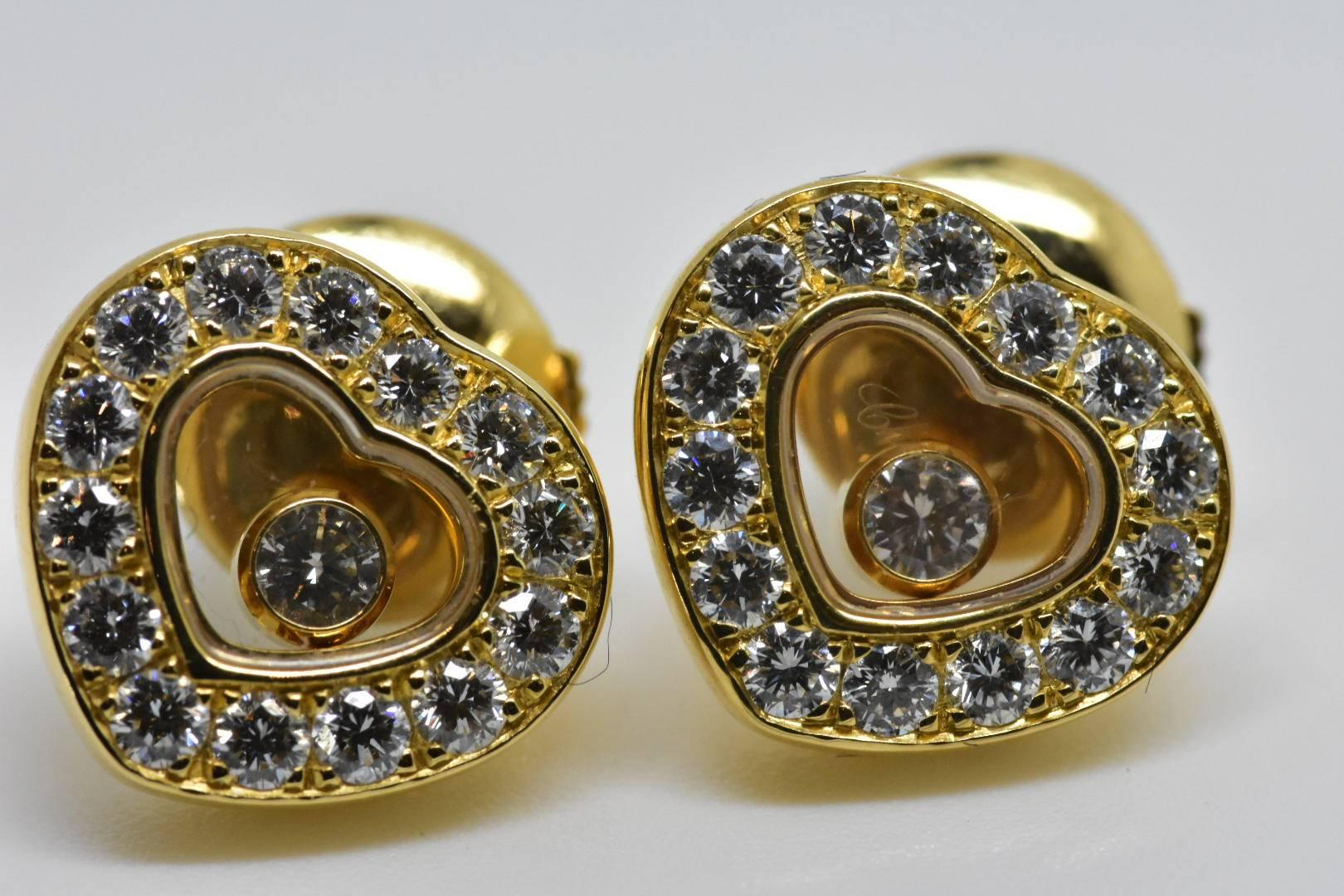 Chopard Happy Diamonds Icons Earrings In Good Condition In London, GB