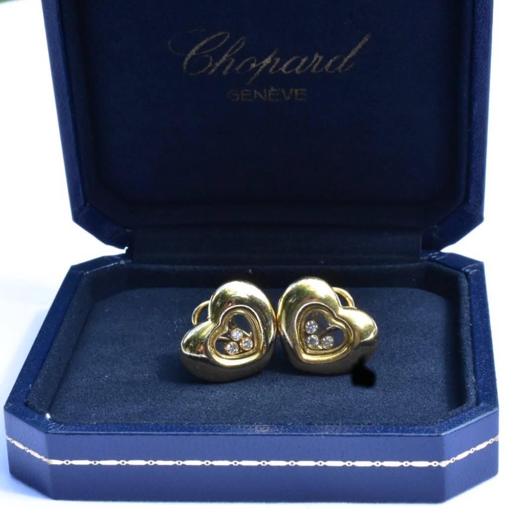 Contemporary Chopard Happy Diamonds Earrings