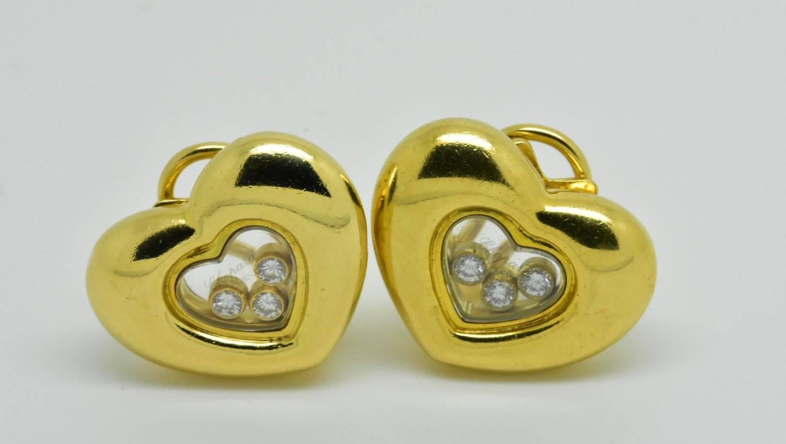 Chopard Happy Diamonds Earrings In Good Condition In London, GB