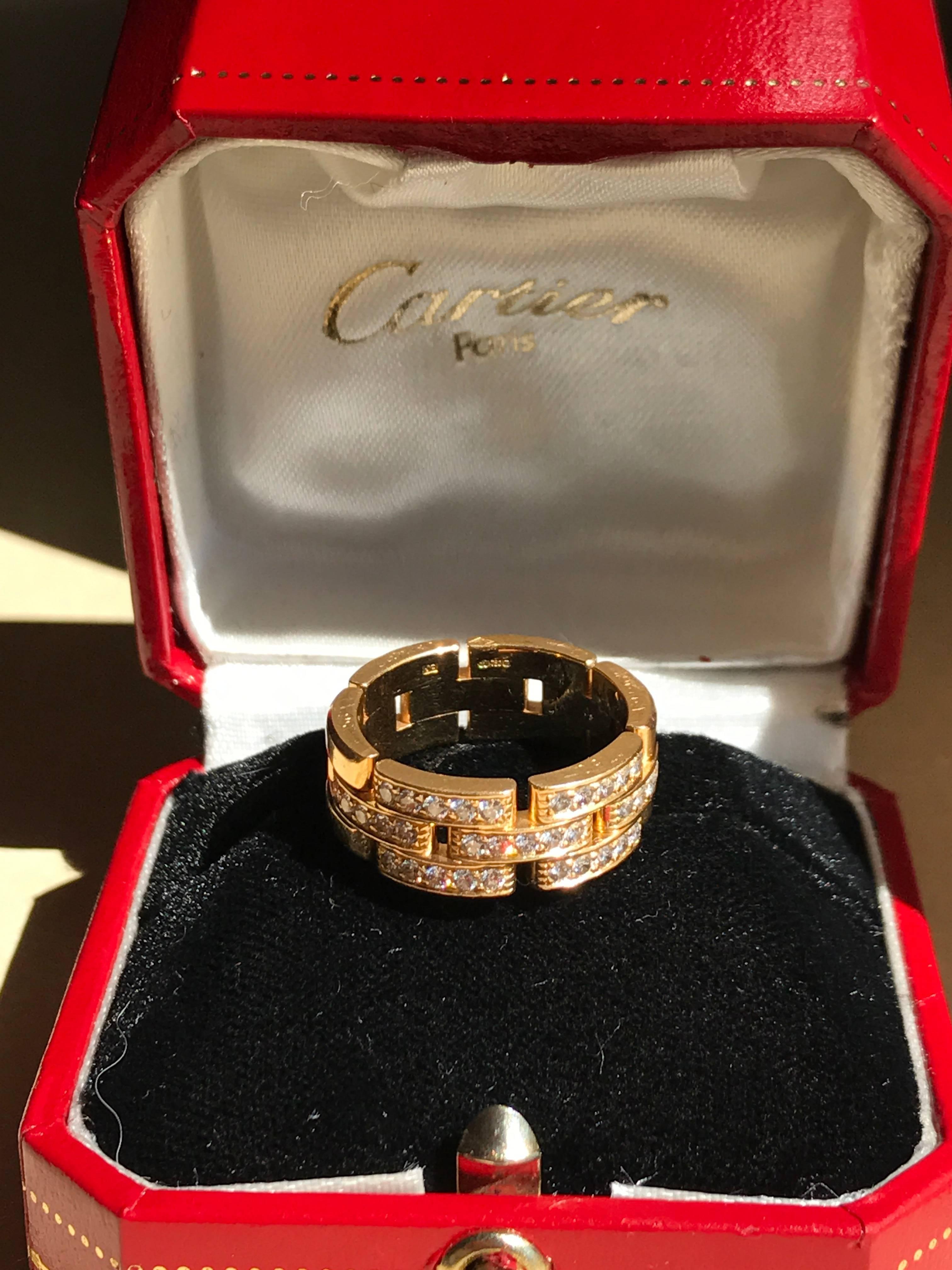 Women's Cartier Maillon Panthere Diamond Ring