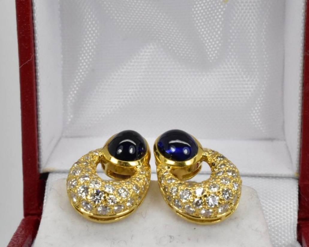 Cartier Sapphire and Diamond Earrings 1