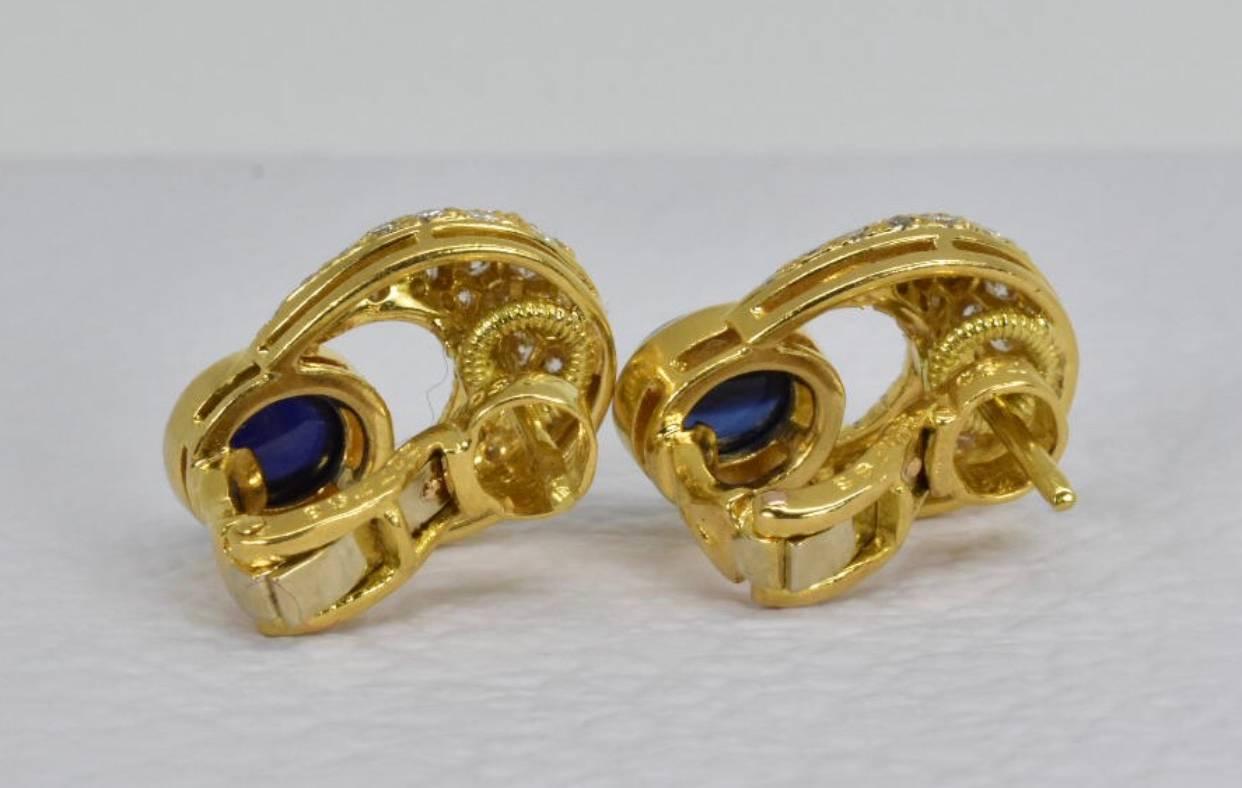 Cartier Sapphire and Diamond Earrings 2
