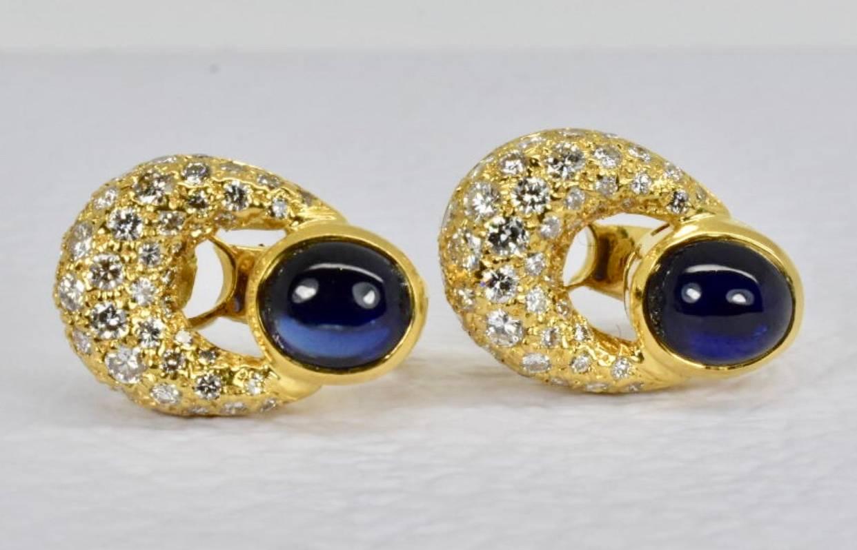 Cartier Sapphire and Diamond Earrings 3