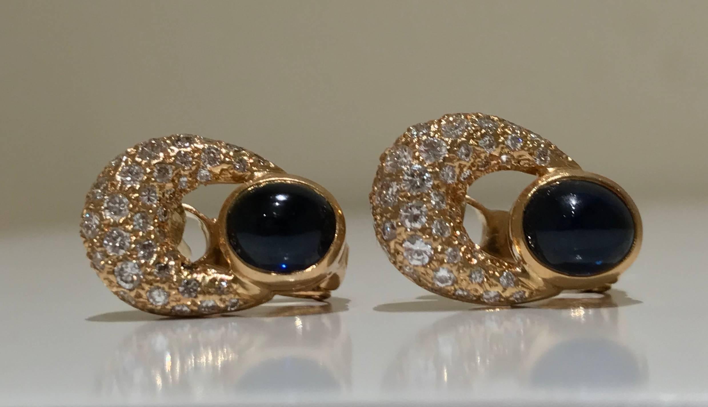 Cartier Sapphire and Diamond Earrings 4