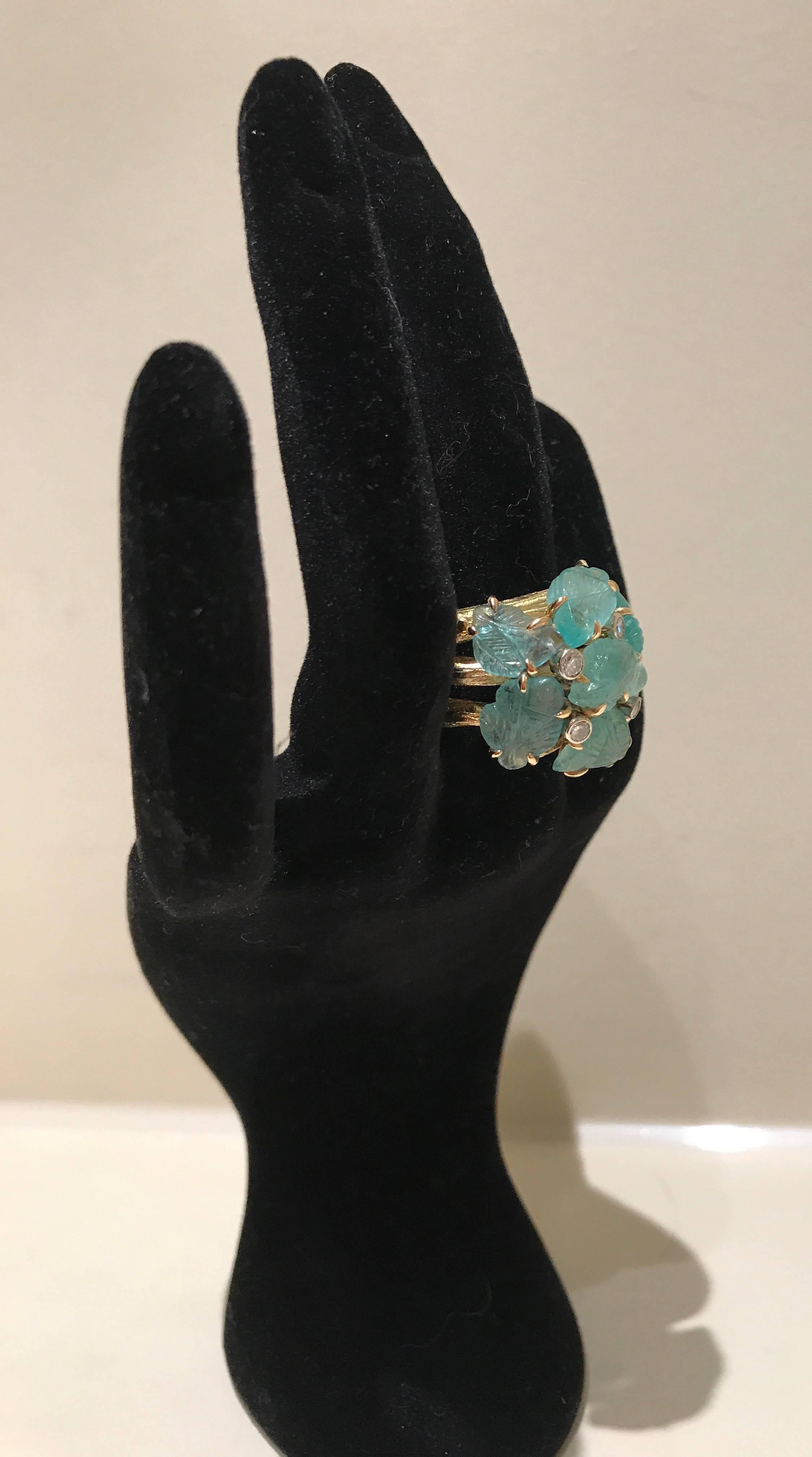 Emerald and Diamond Cocktail Ring 1