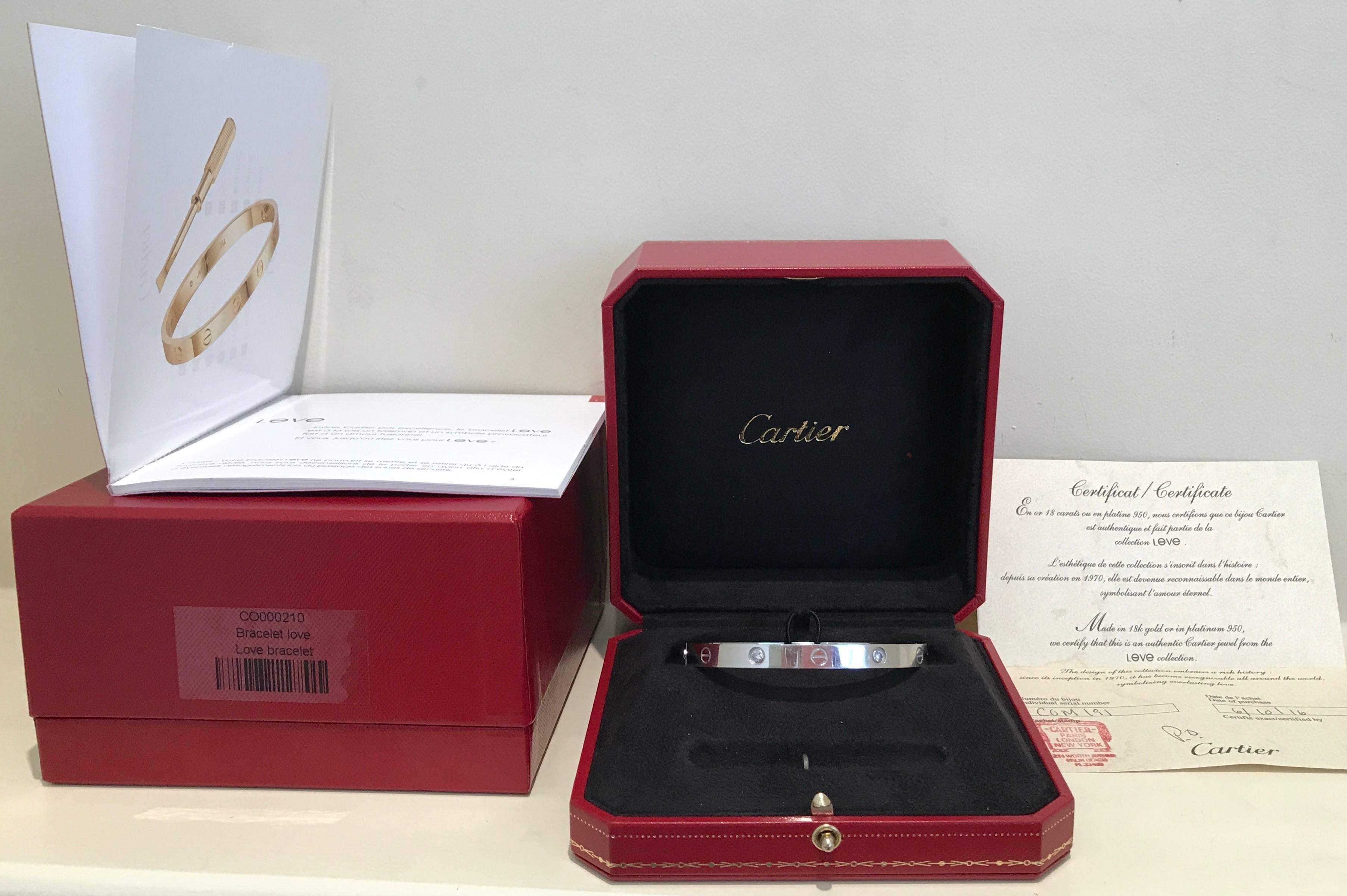 Cartier Diamond Love Bangle In Good Condition In London, GB