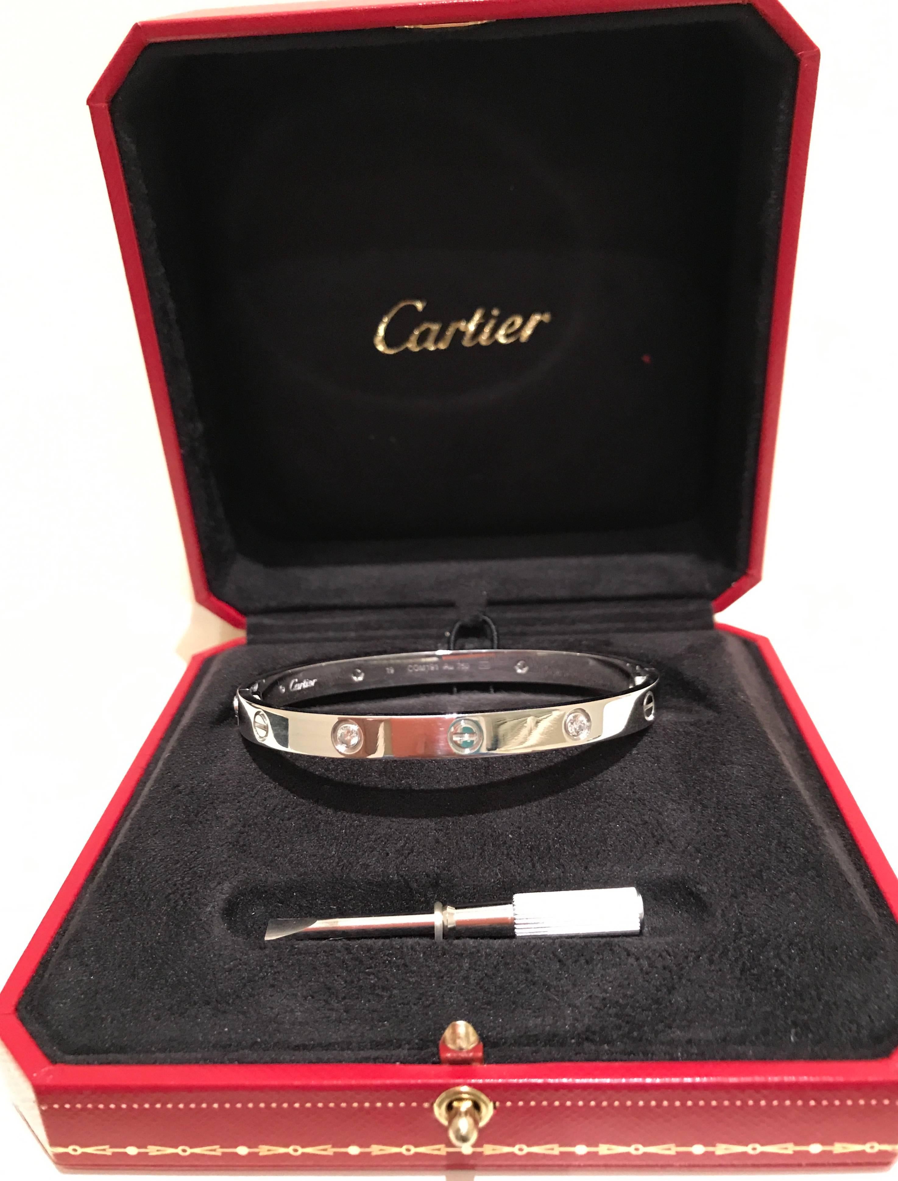 Women's or Men's Cartier Diamond Love Bangle