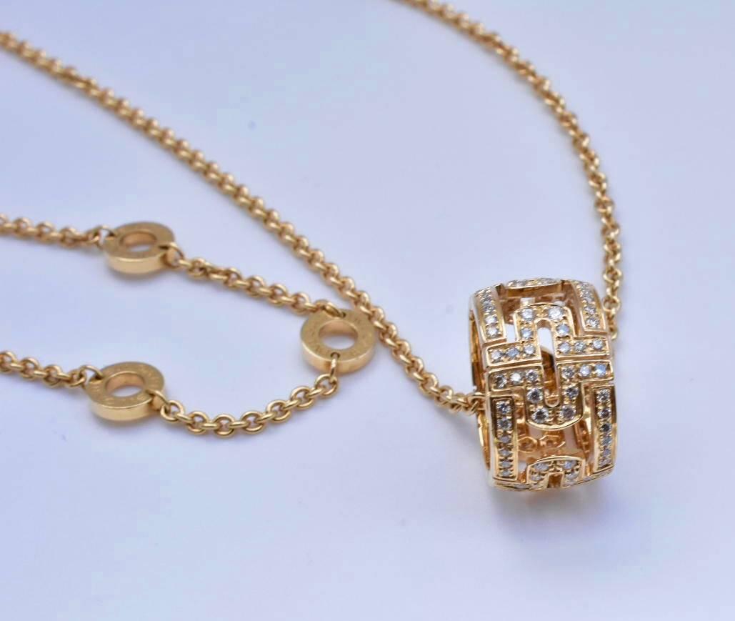 Contemporary Bvlgari Diamond Parentesi Pendant Necklace