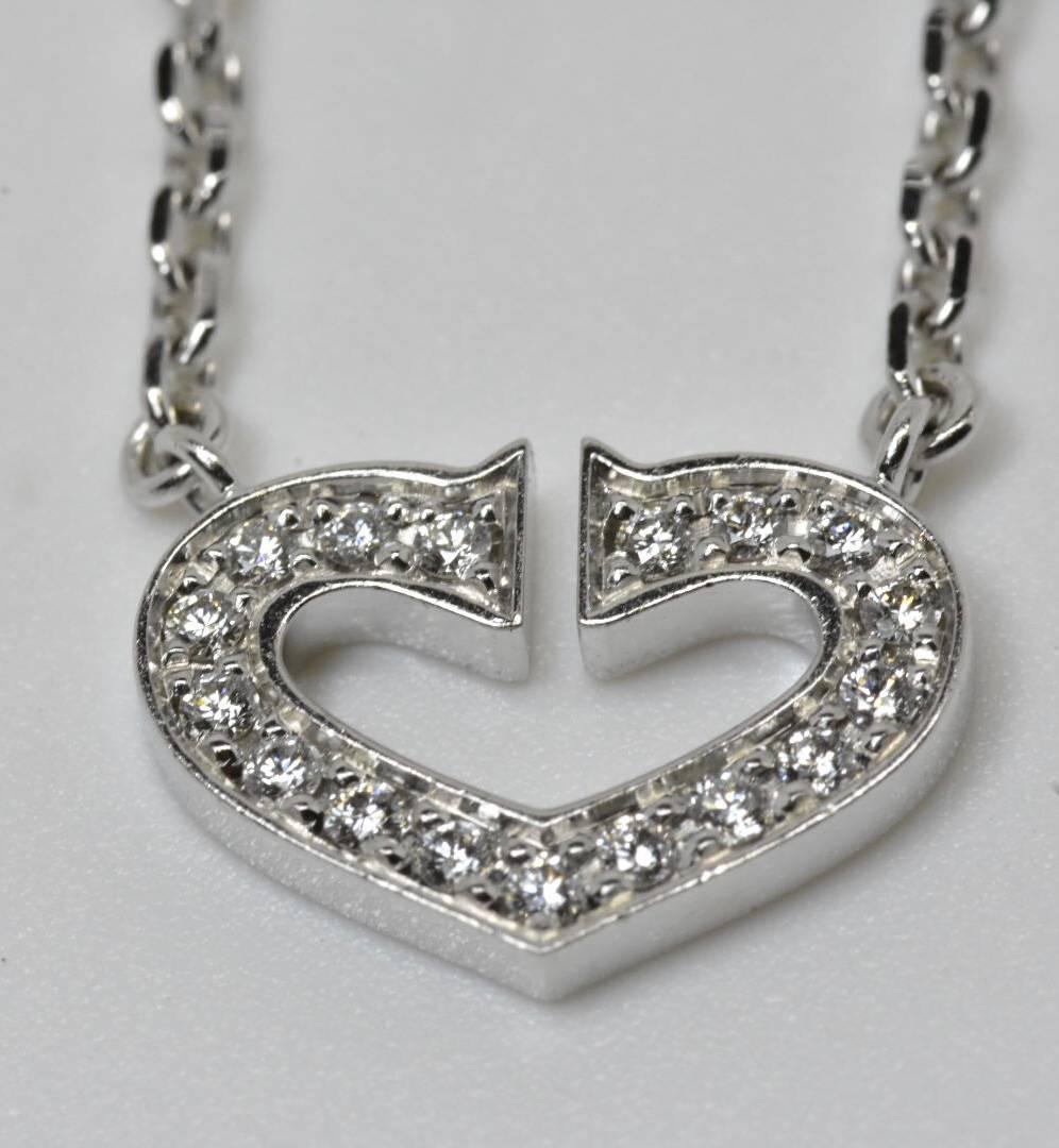 Cartier Diamond C Heart of Cartier Necklace In Good Condition In London, GB