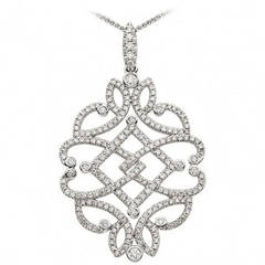 Diamond Gold Filigree Pendant 3
