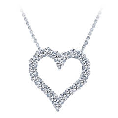 3.82 Carats Diamonds Gold Heart Pendant Necklace 3