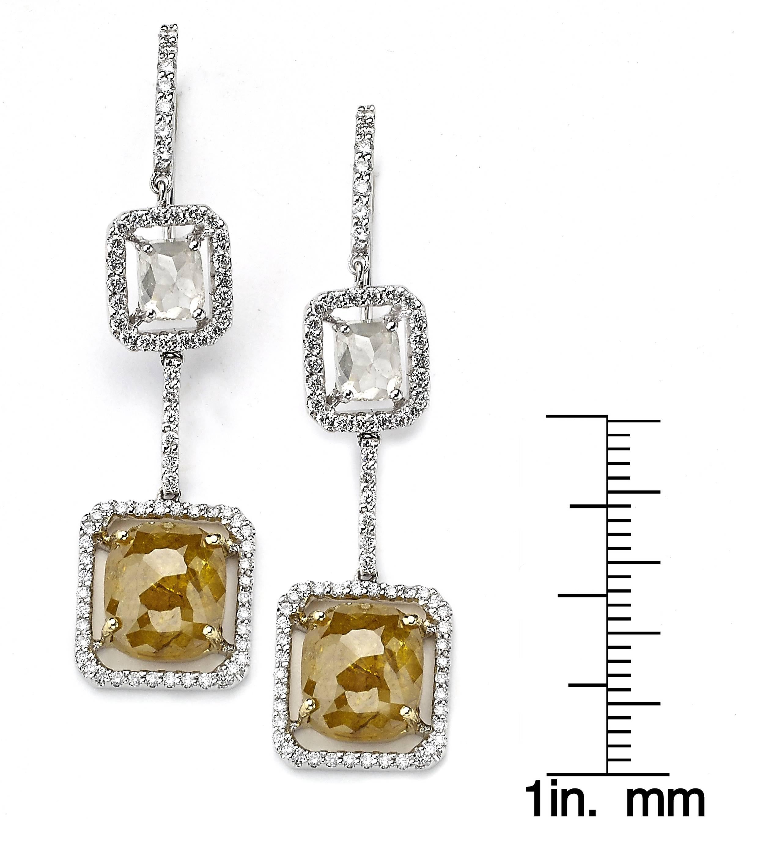 fancy grey diamond earrings