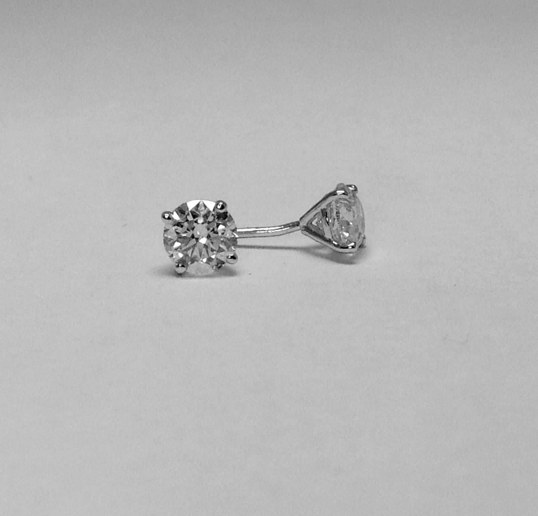 1.25 carat diamond earrings