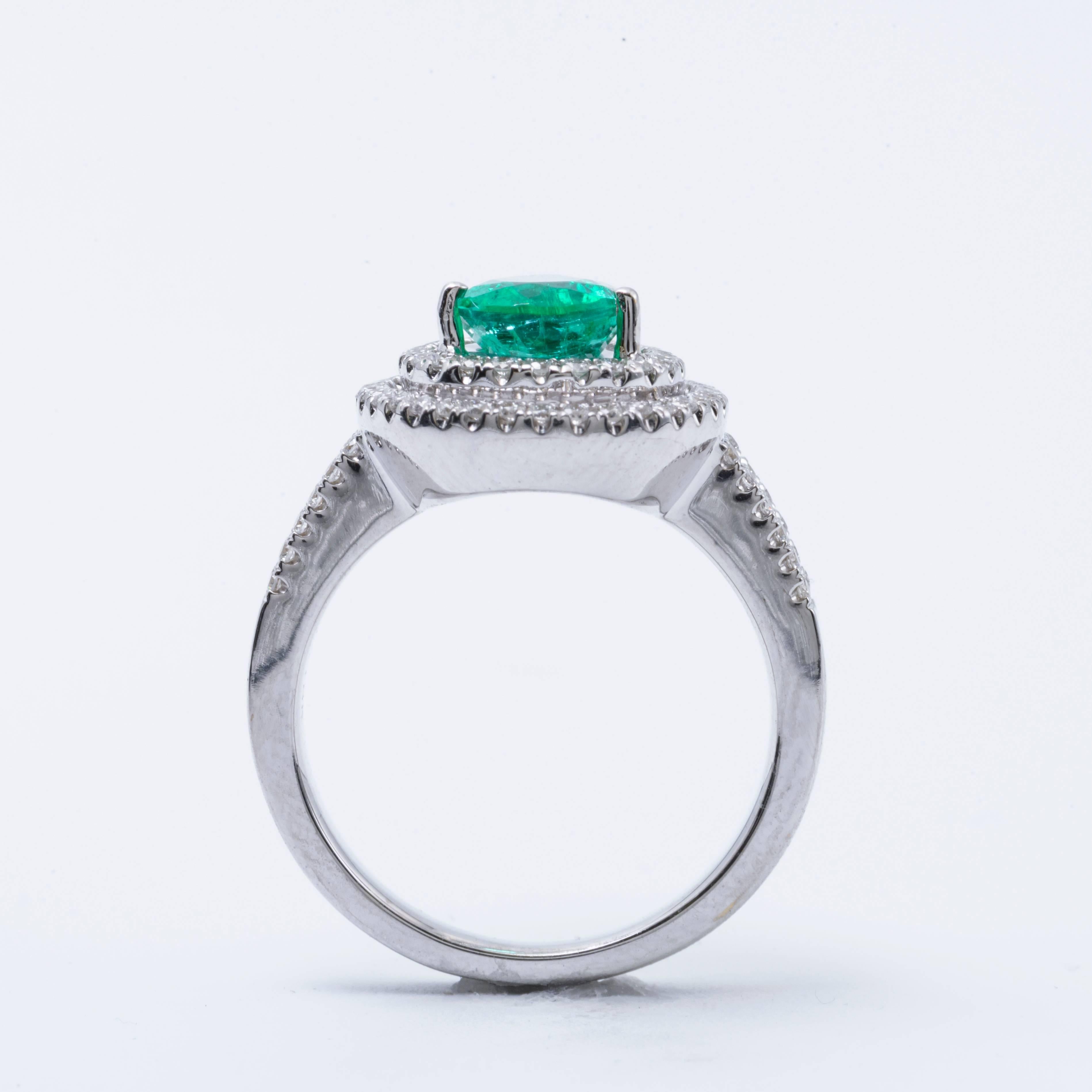 pear shaped emerald ring