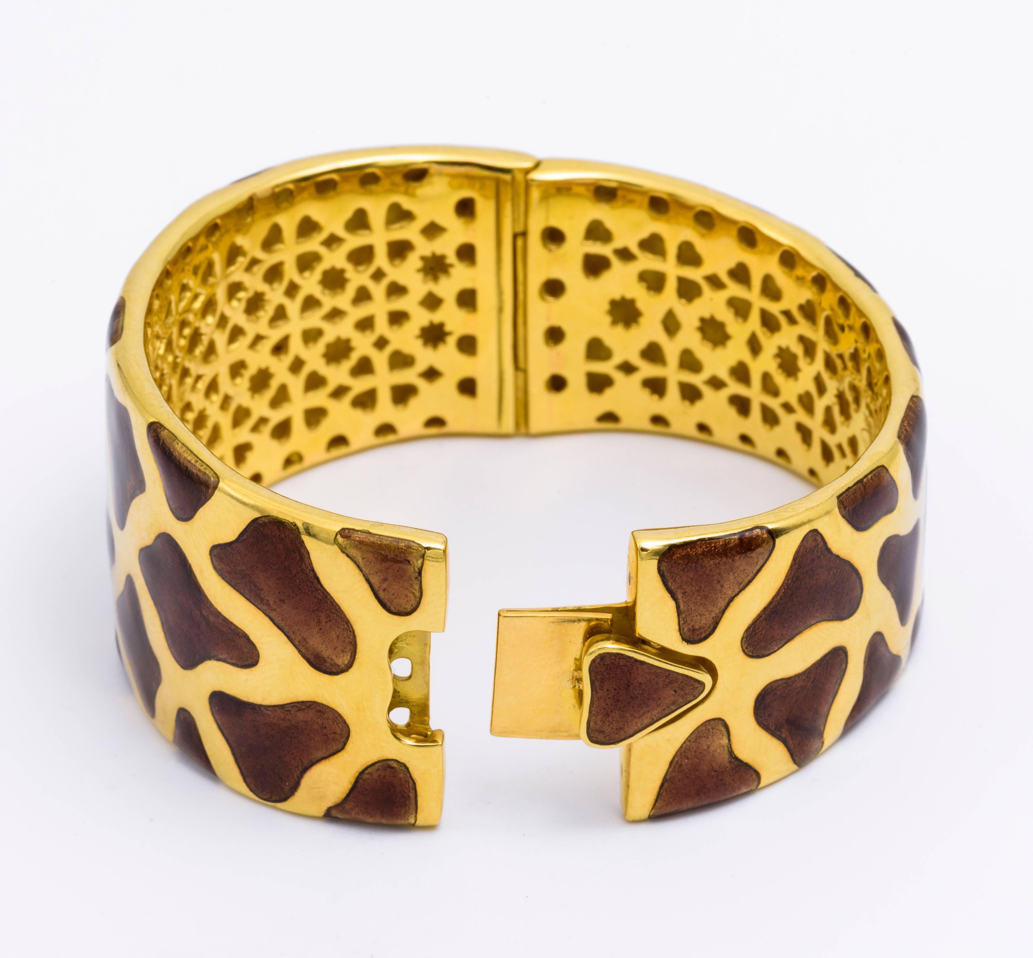 Roberto Coin  Panda Onyx Two Color Gold Bangle Bracelet 2