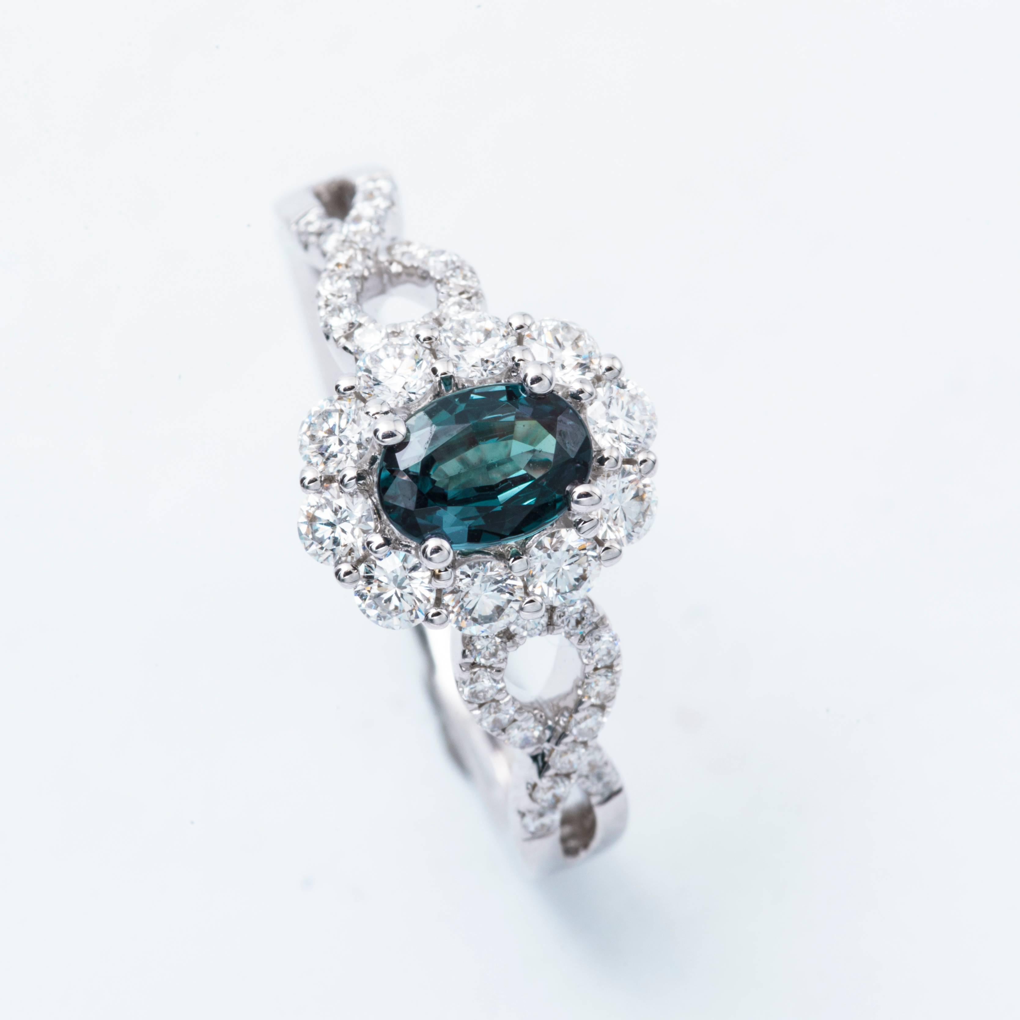 alexandrite diamond ring