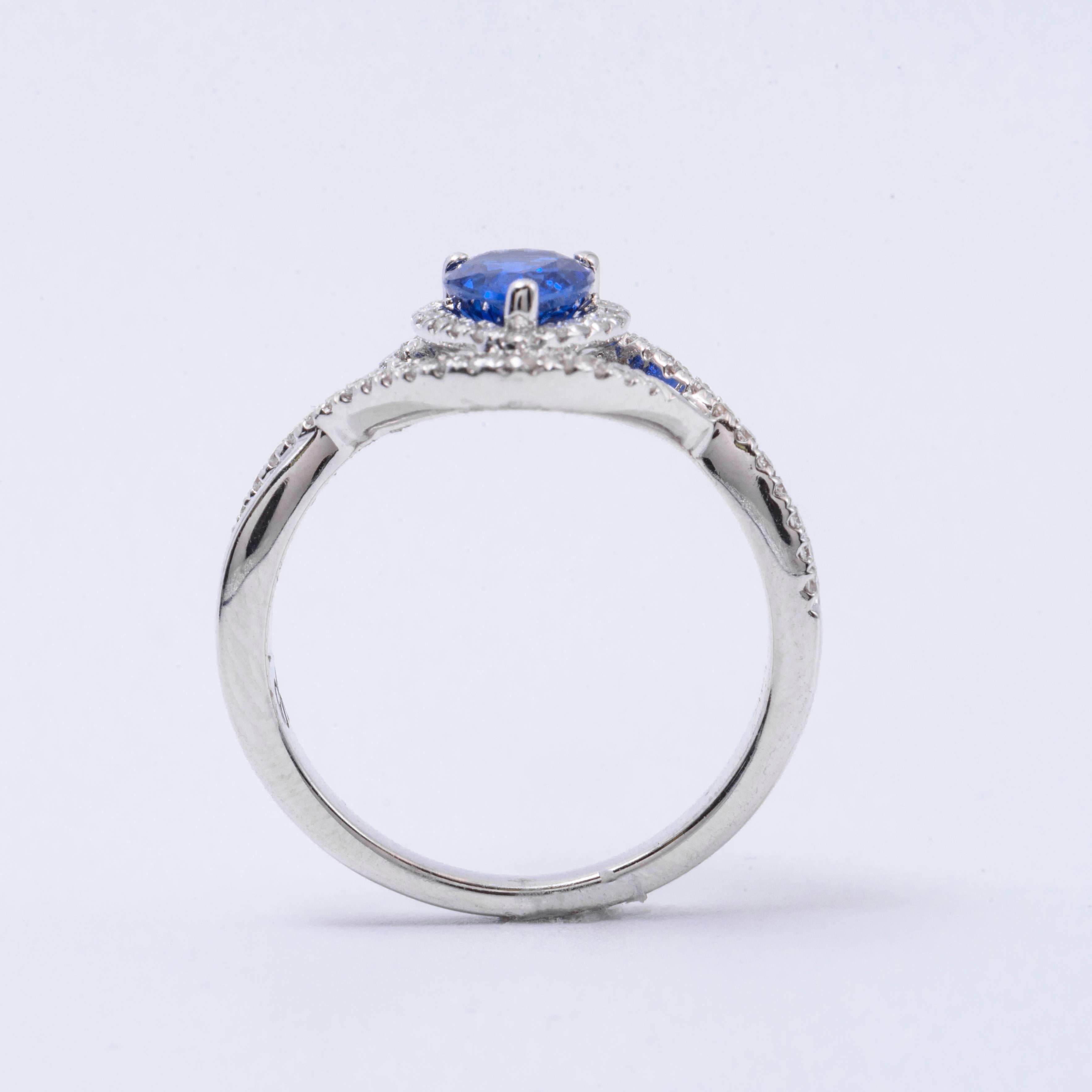 pear shaped sapphire engagement ring