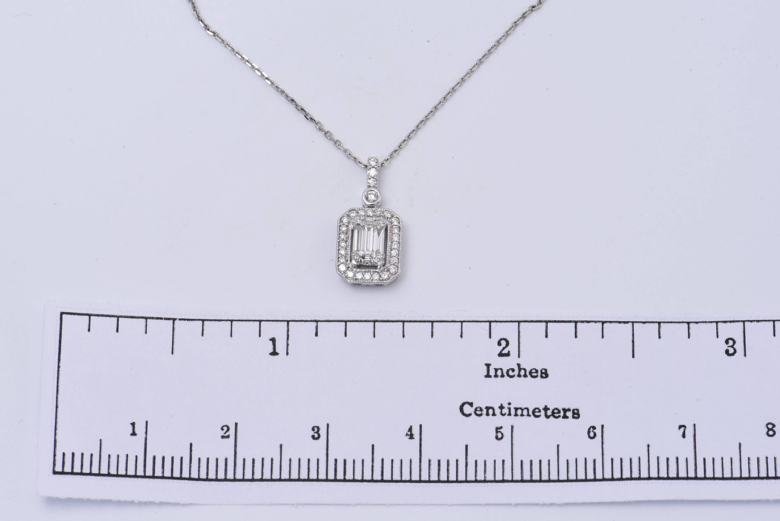 Contemporary Diamond Pendant 0.42 Carat