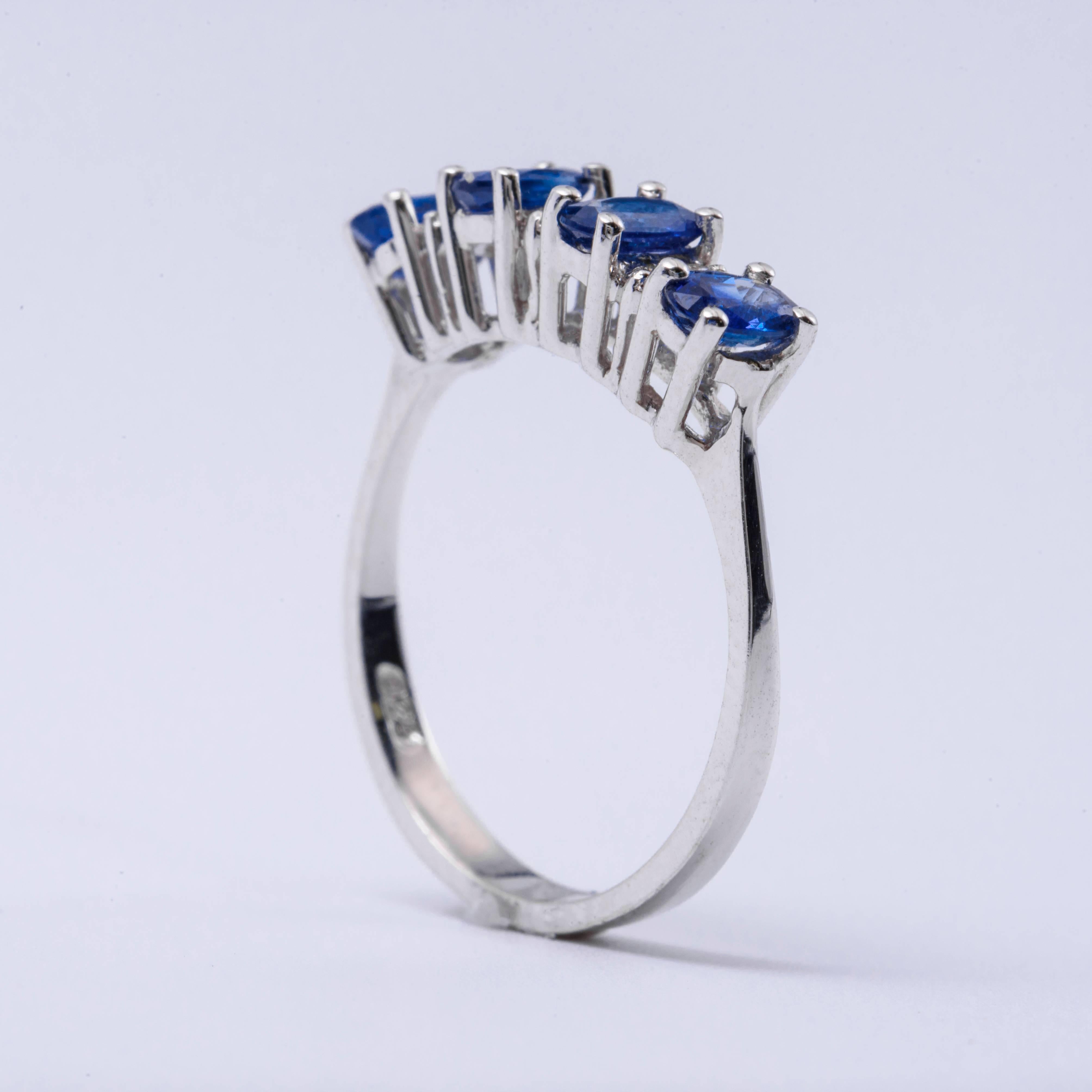 Oval Cut Sapphire Band Ring