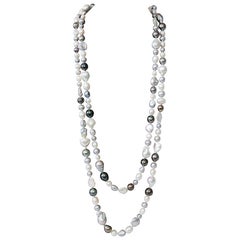 Mixed Multi-Color Necklace Opera Lenght