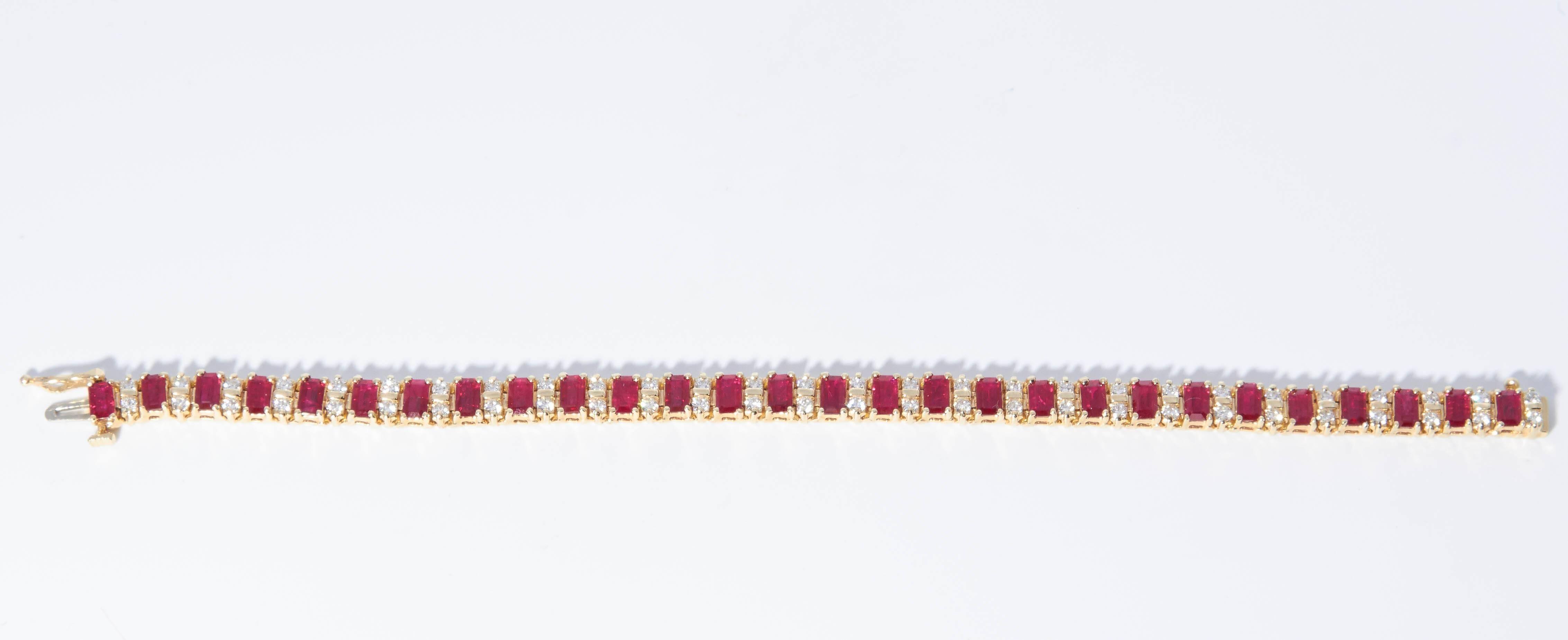 ruby diamond tennis bracelet