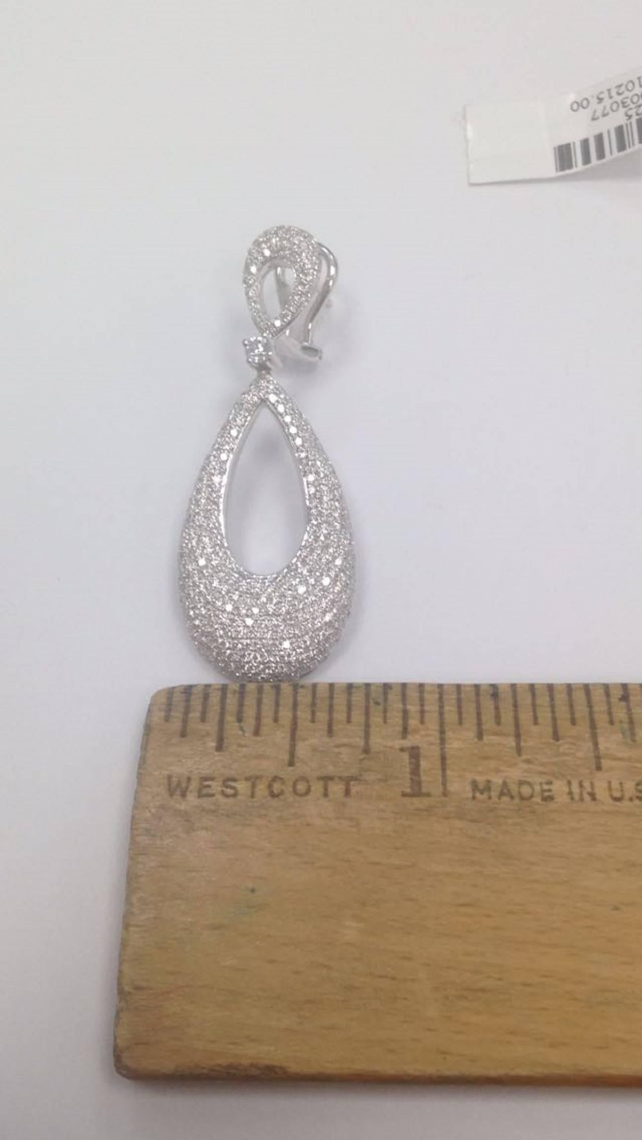 2,90 Karat Diamant-Ohrhänger mit Korb (Moderne)