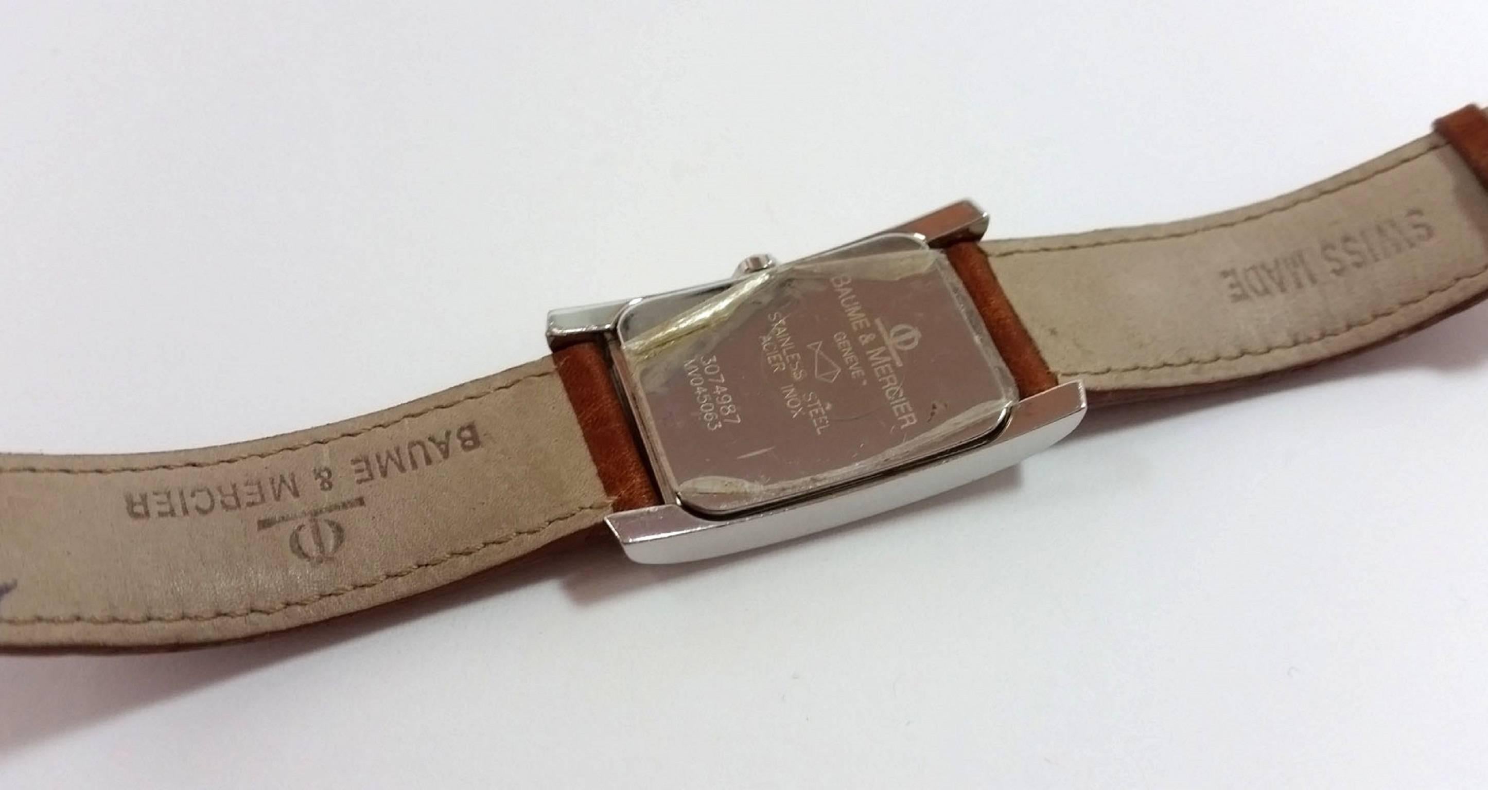 Baume & Mercier Montre-bracelet à quartz en acier inoxydable avec cadran en cuivre Hampton 1