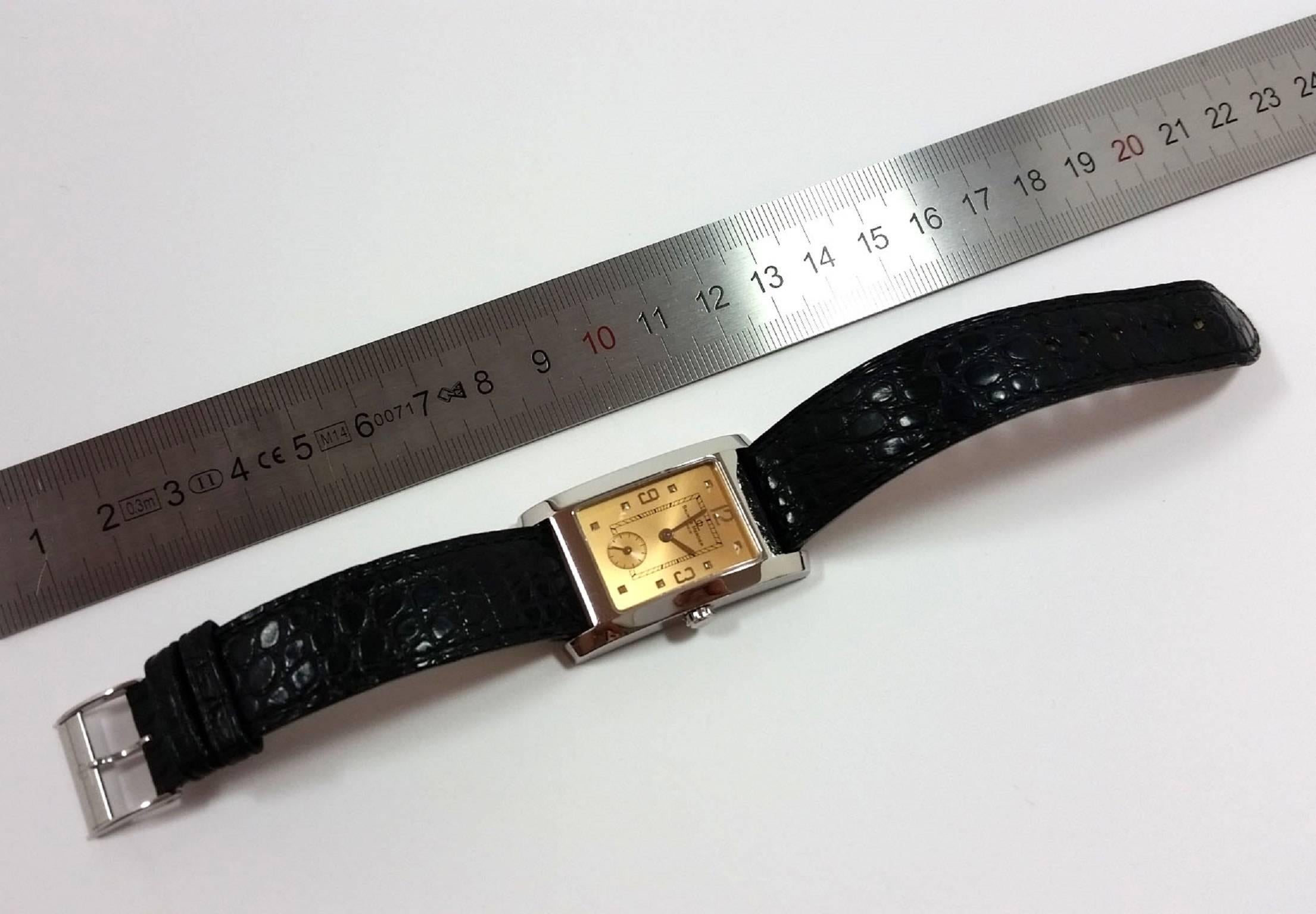 Baume & Mercier Stainless Steel Copper dial Hampton quartz Wristwatch  2