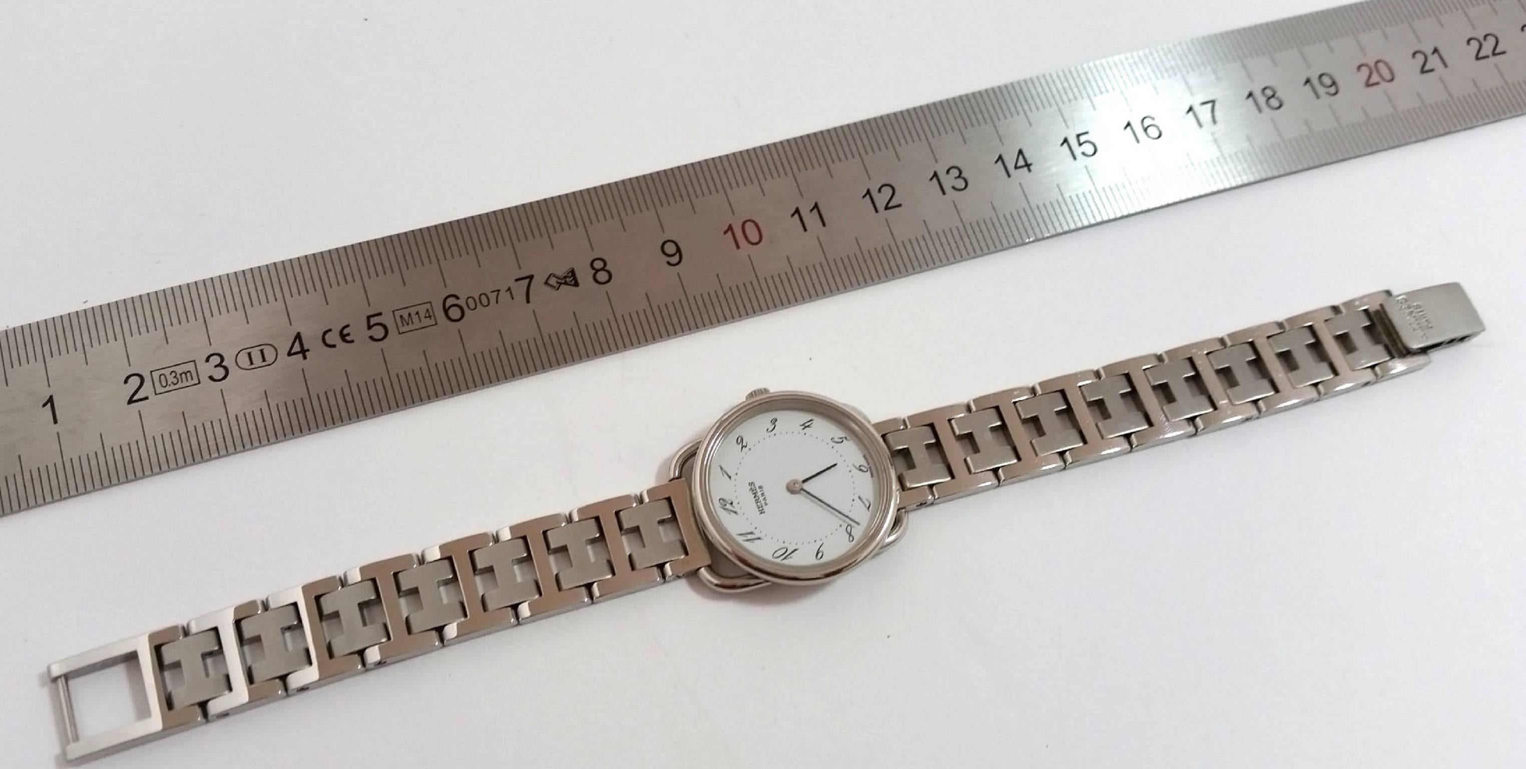 Hermès Clipper Ladies Stainless Steel Quartz Wristwatch 4